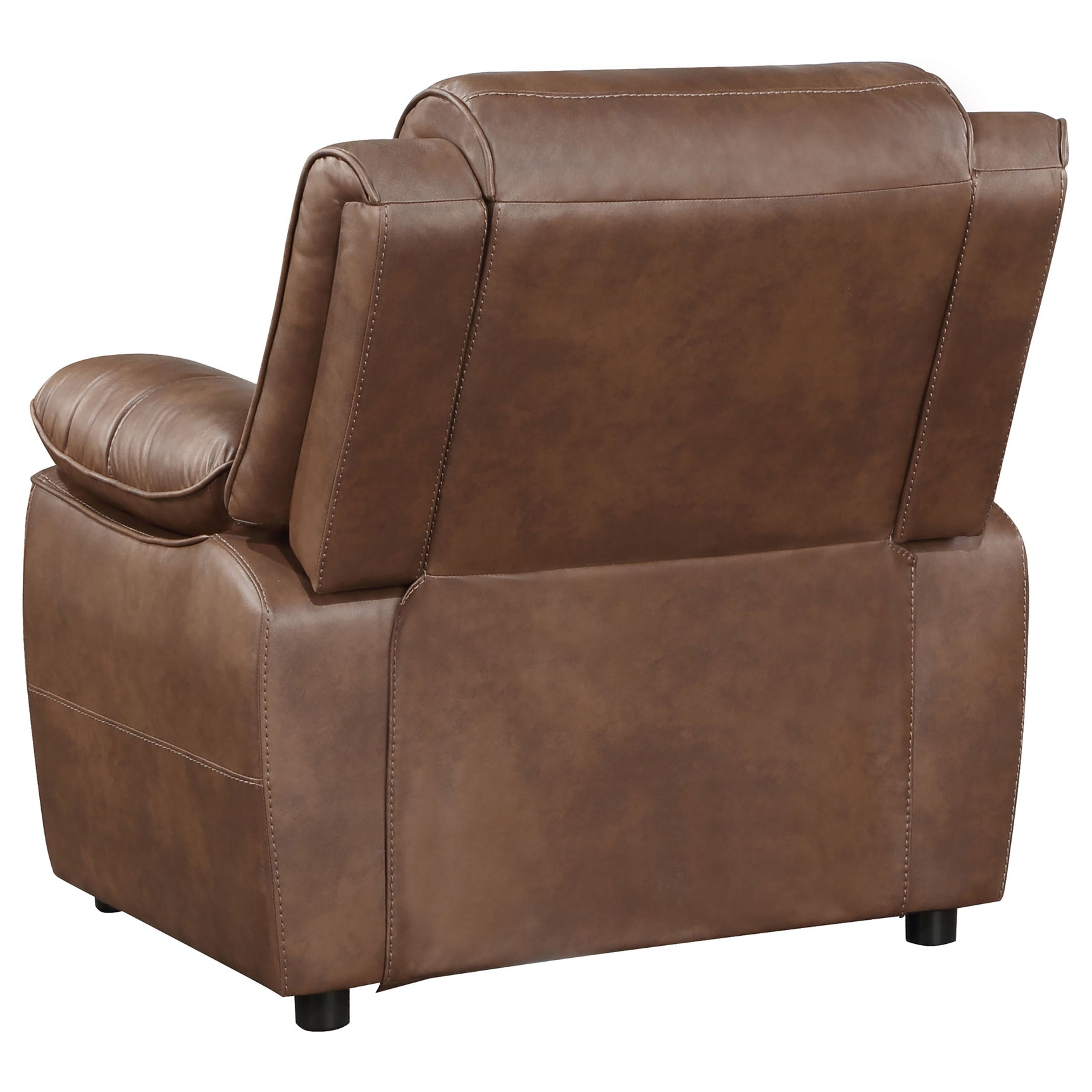 Ellington Upholstered Padded Arm Accent Chair Dark Brown - Tampa Furniture Outlet