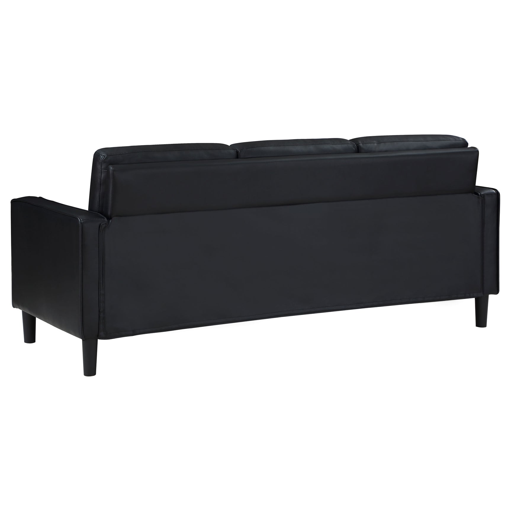 Ruth 3-piece Upholstered Track Arm Sofa Set Black - Tampa Furniture Outlet