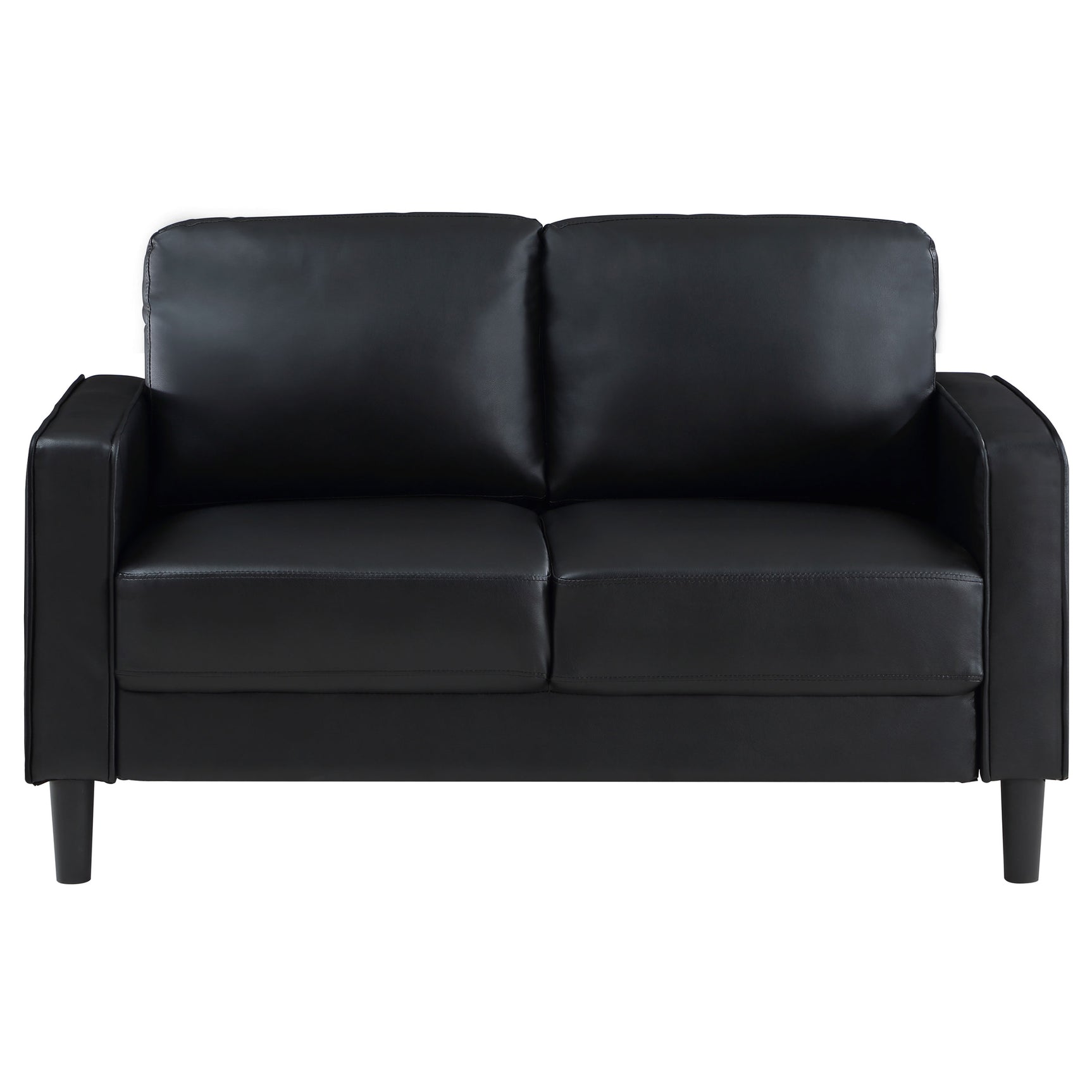 Ruth 3-piece Upholstered Track Arm Sofa Set Black - Tampa Furniture Outlet