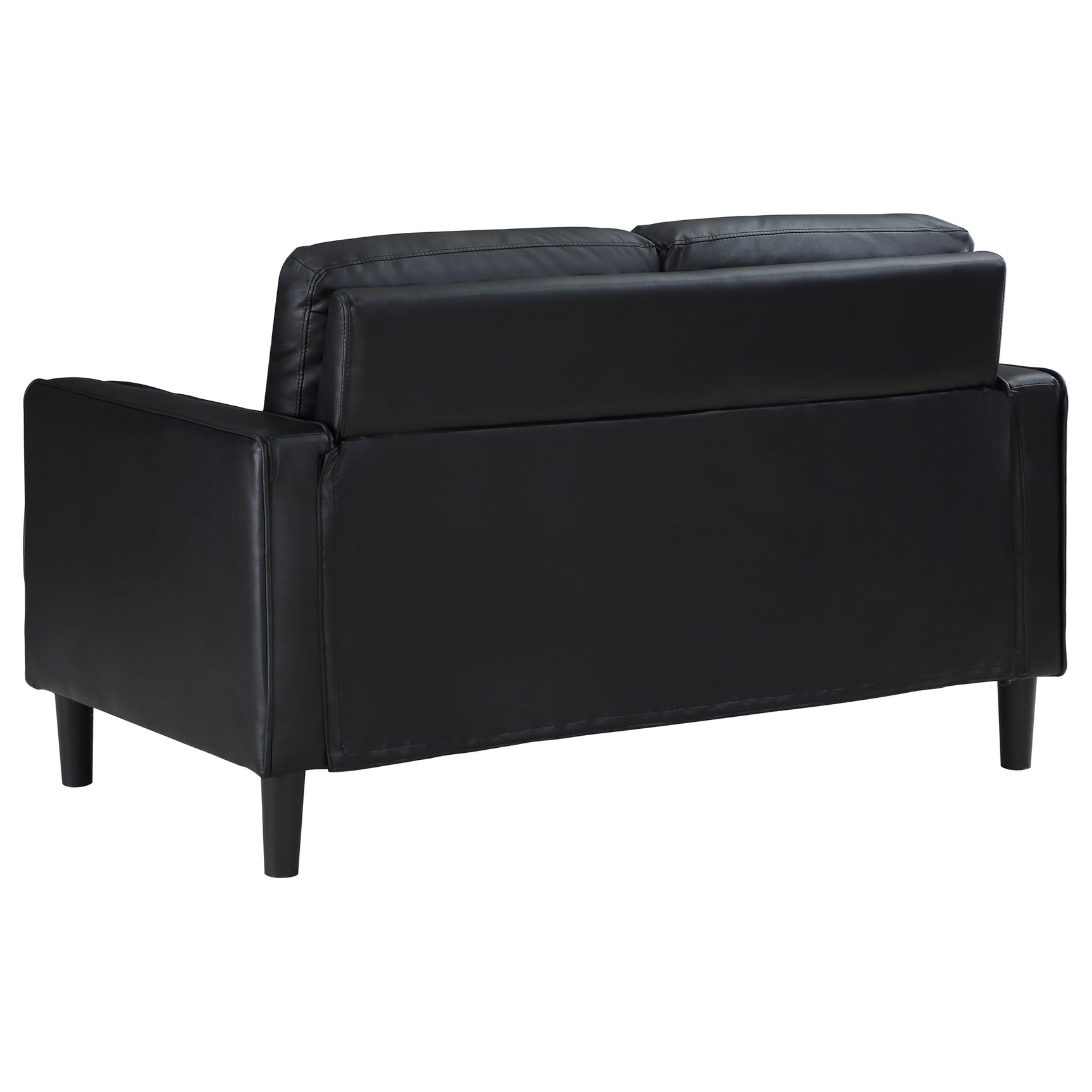 Ruth 3-piece Upholstered Track Arm Sofa Set Black - Tampa Furniture Outlet