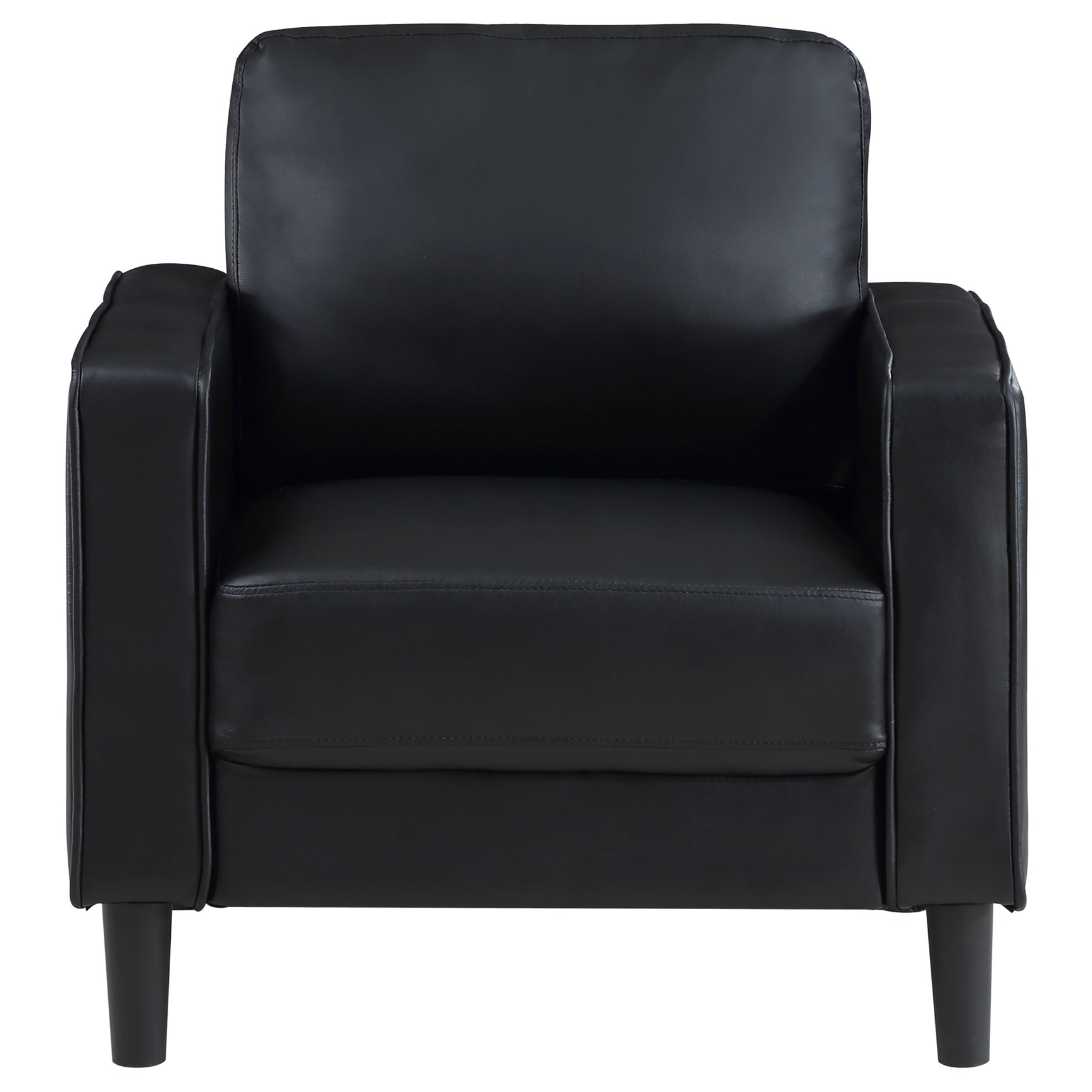 Ruth 3-piece Upholstered Track Arm Sofa Set Black - Tampa Furniture Outlet