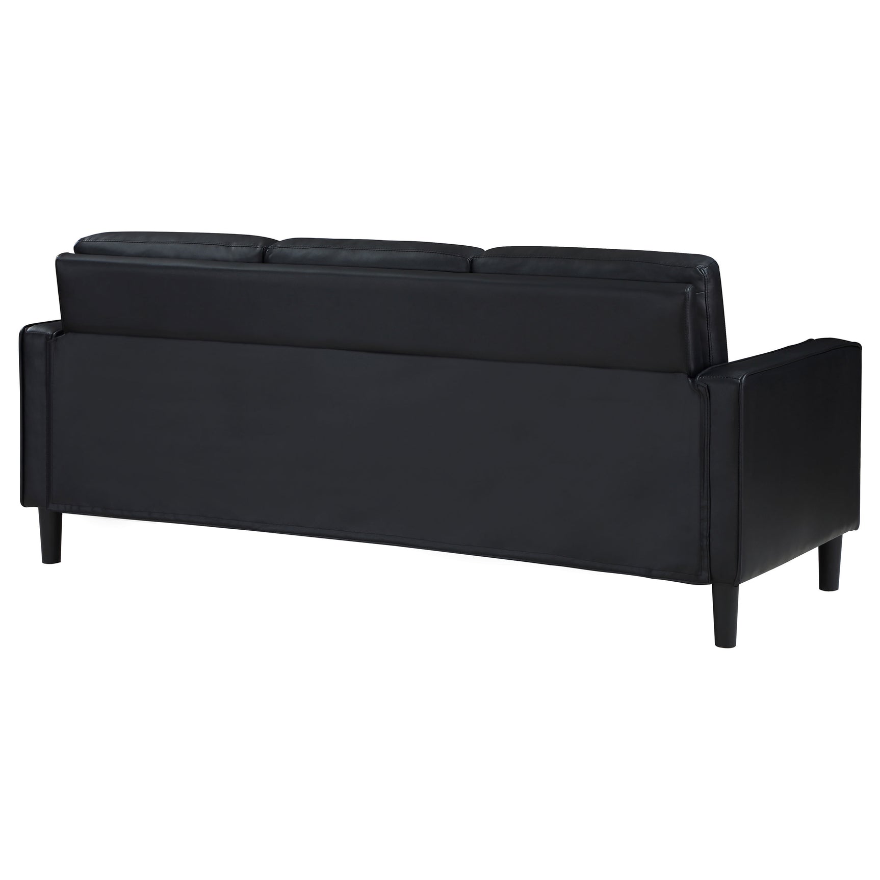 Ruth Upholstered Track Arm Sofa Black - Tampa Furniture Outlet