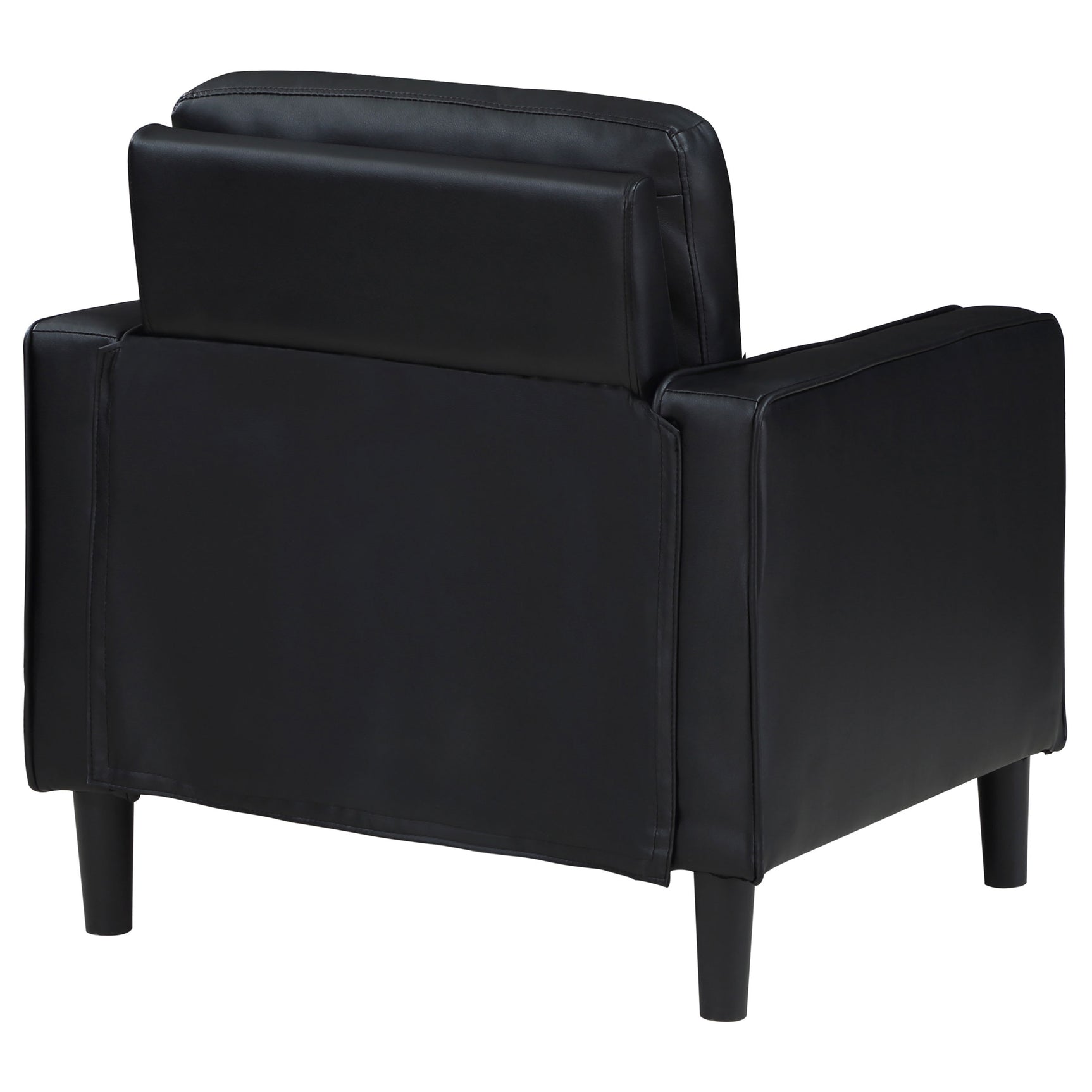 Ruth Upholstered Track Arm Accent Chair Black - Tampa Furniture Outlet