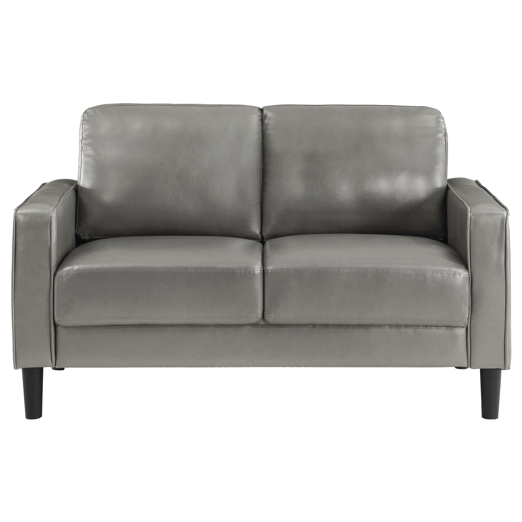 Ruth 2-piece Upholstered Track Arm Sofa Set Grey - Tampa Furniture Outlet