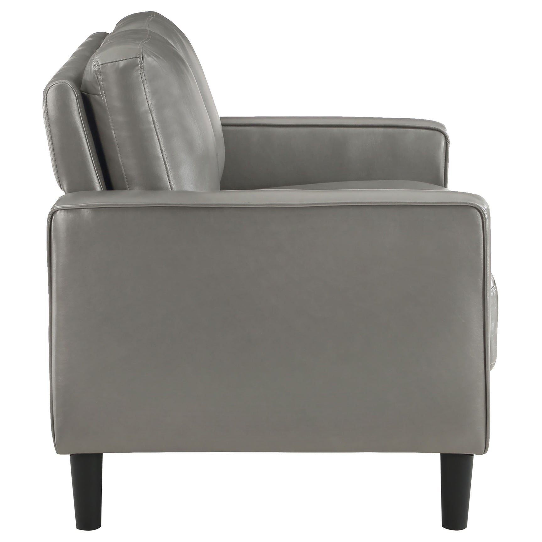 Ruth 2-piece Upholstered Track Arm Sofa Set Grey - Tampa Furniture Outlet