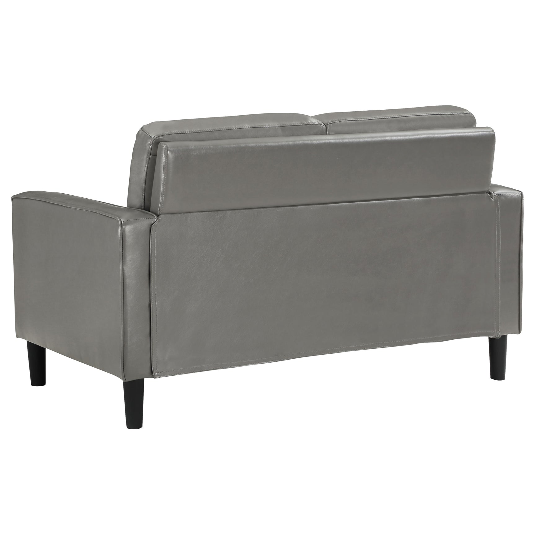 Ruth Upholstered Track Arm Loveseat Grey - Tampa Furniture Outlet