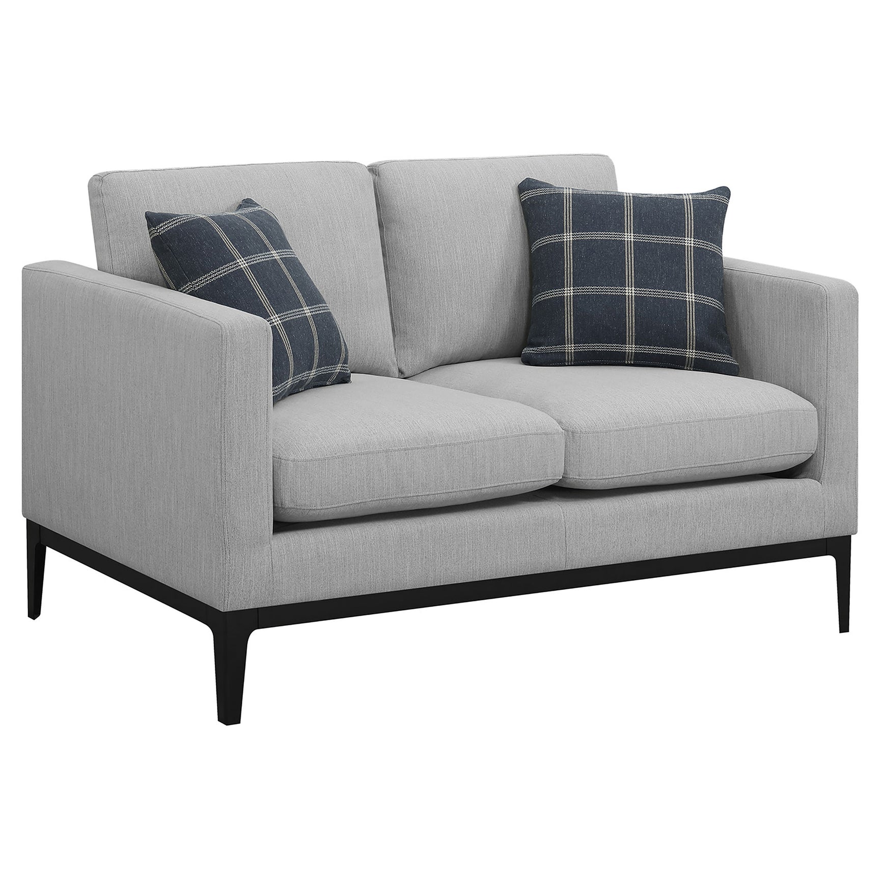 Apperson 2-piece Upholstered Track Arm Sofa Set Light Grey - Tampa Furniture Outlet