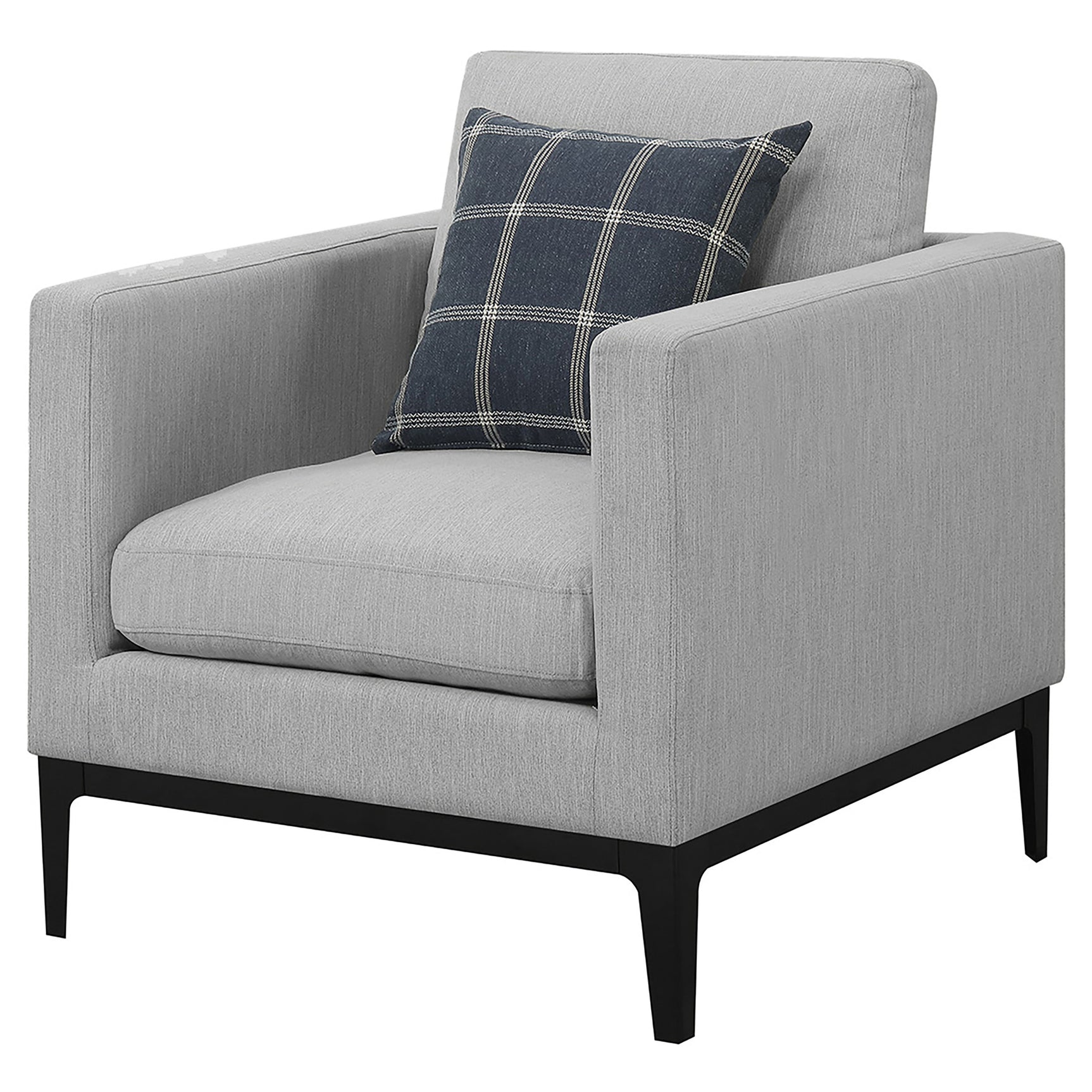 Apperson Upholstered Track Arm Accent Chair Light Grey - Tampa Furniture Outlet