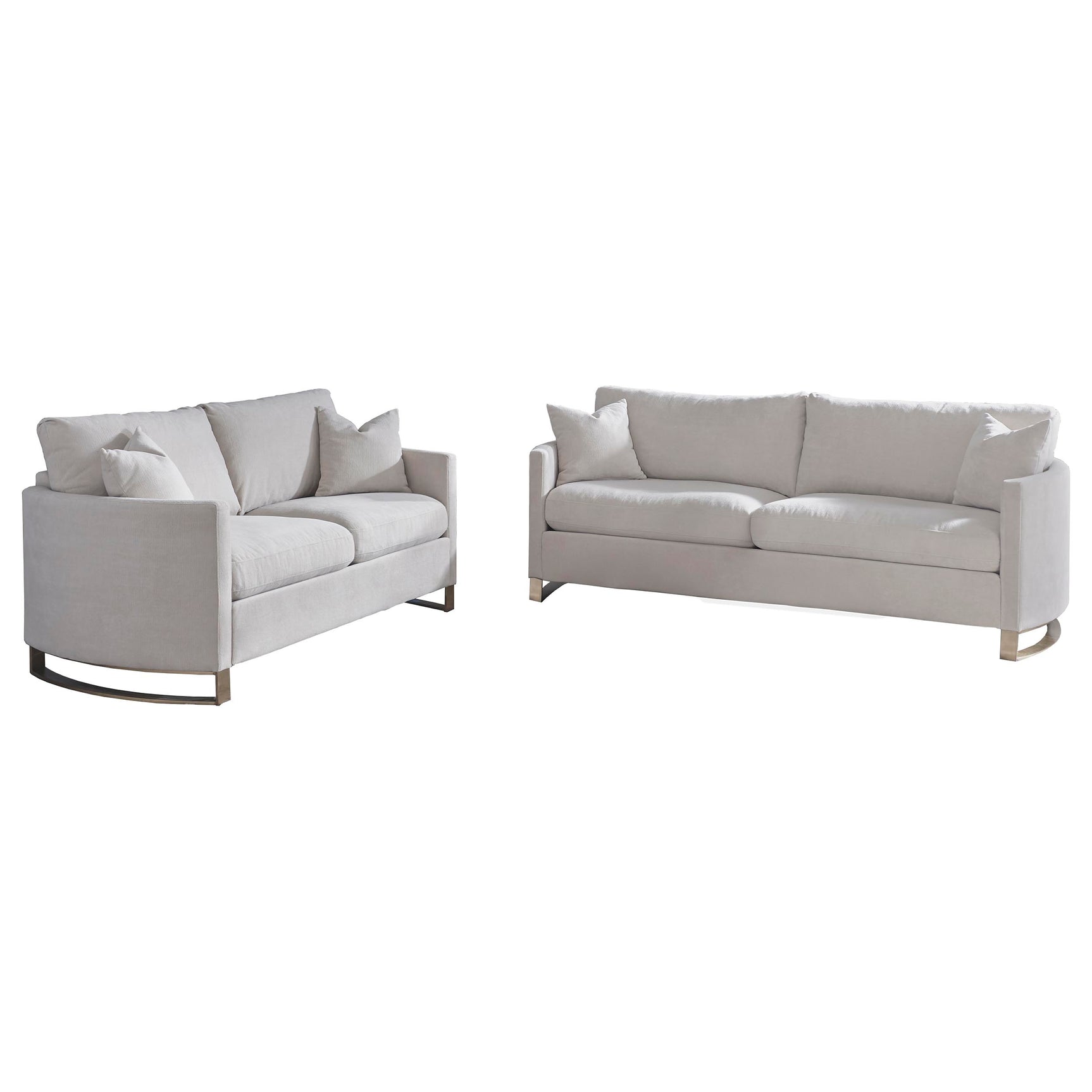 Corliss 2-piece Upholstered Arched Arm Sofa Set Beige - Tampa Furniture Outlet