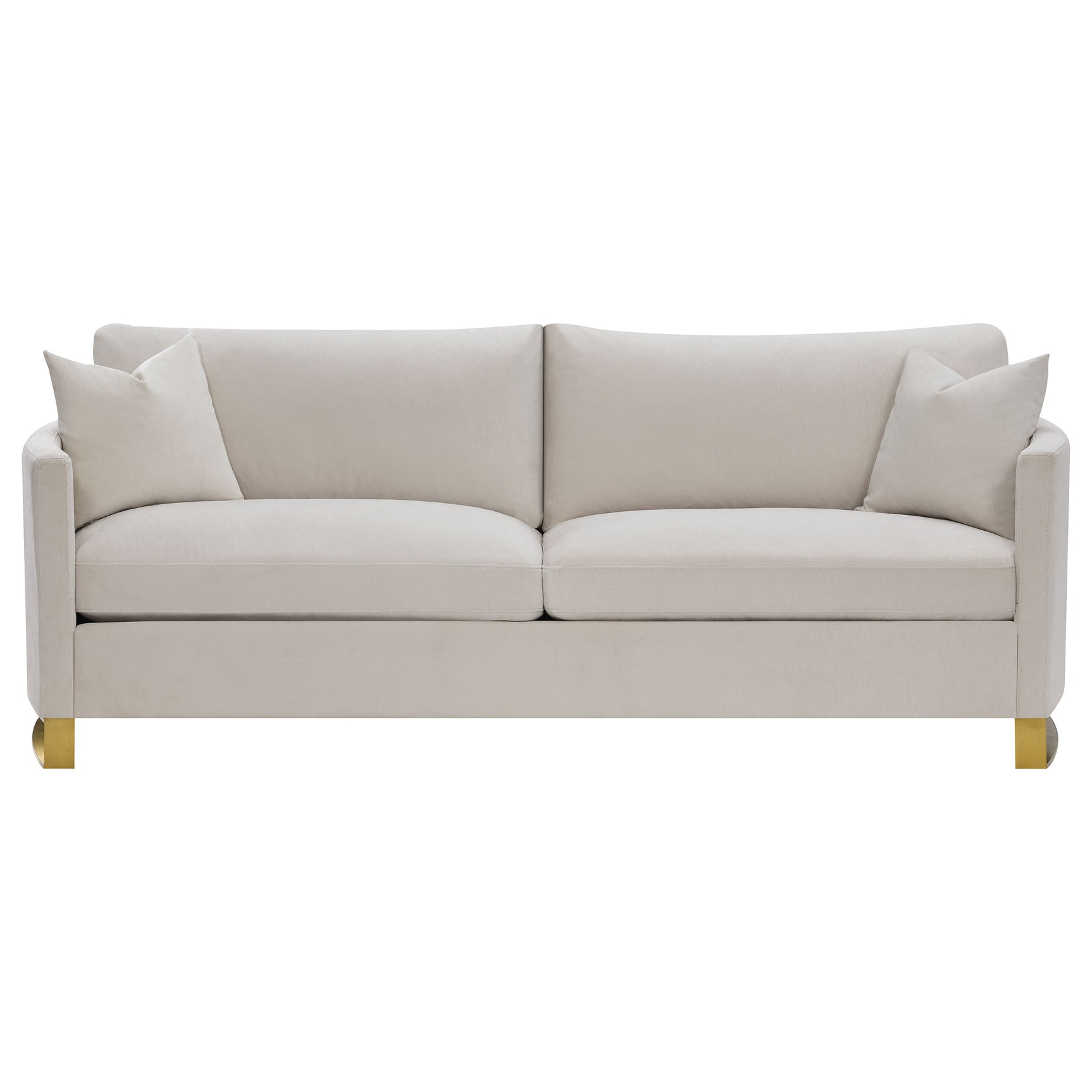 Corliss 2-piece Upholstered Arched Arm Sofa Set Beige - Tampa Furniture Outlet