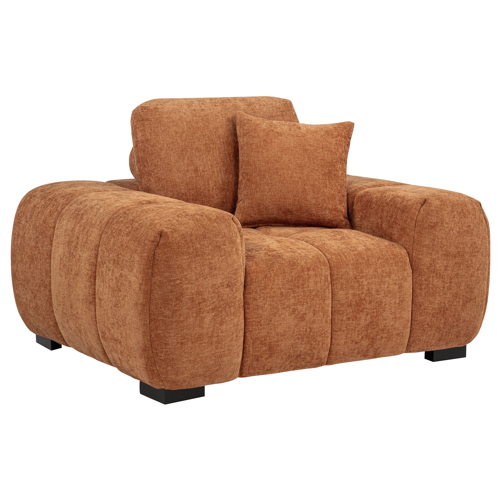 Tampa Furniture Outlet - Coaster - Octavia Upholstered Track Arm Accent Chair Orange - 509353