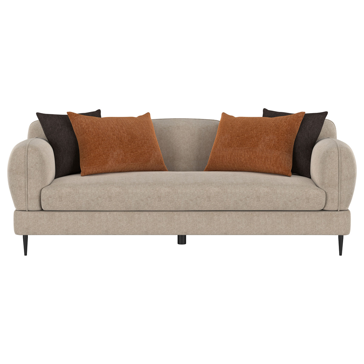 Jade 2-piece Chenille Upholstered Sofa Set Latte