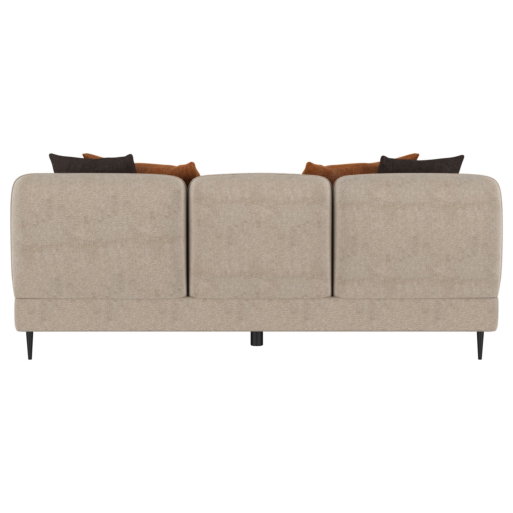 Jade Chenille Upholstered Sculpted Track Arm Sofa Latte - Tampa Furniture Outlet