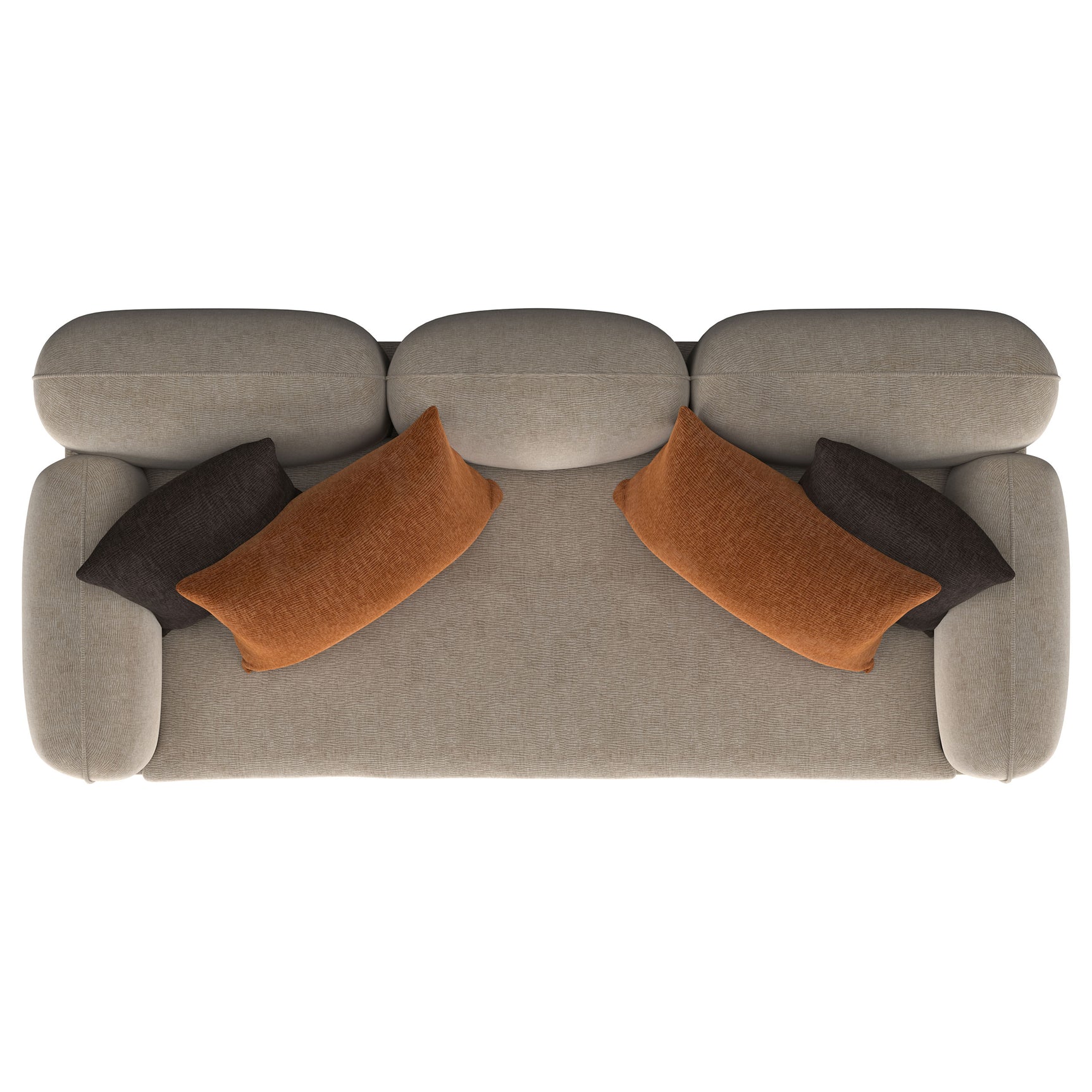 Jade Chenille Upholstered Sculpted Track Arm Sofa Latte - Tampa Furniture Outlet