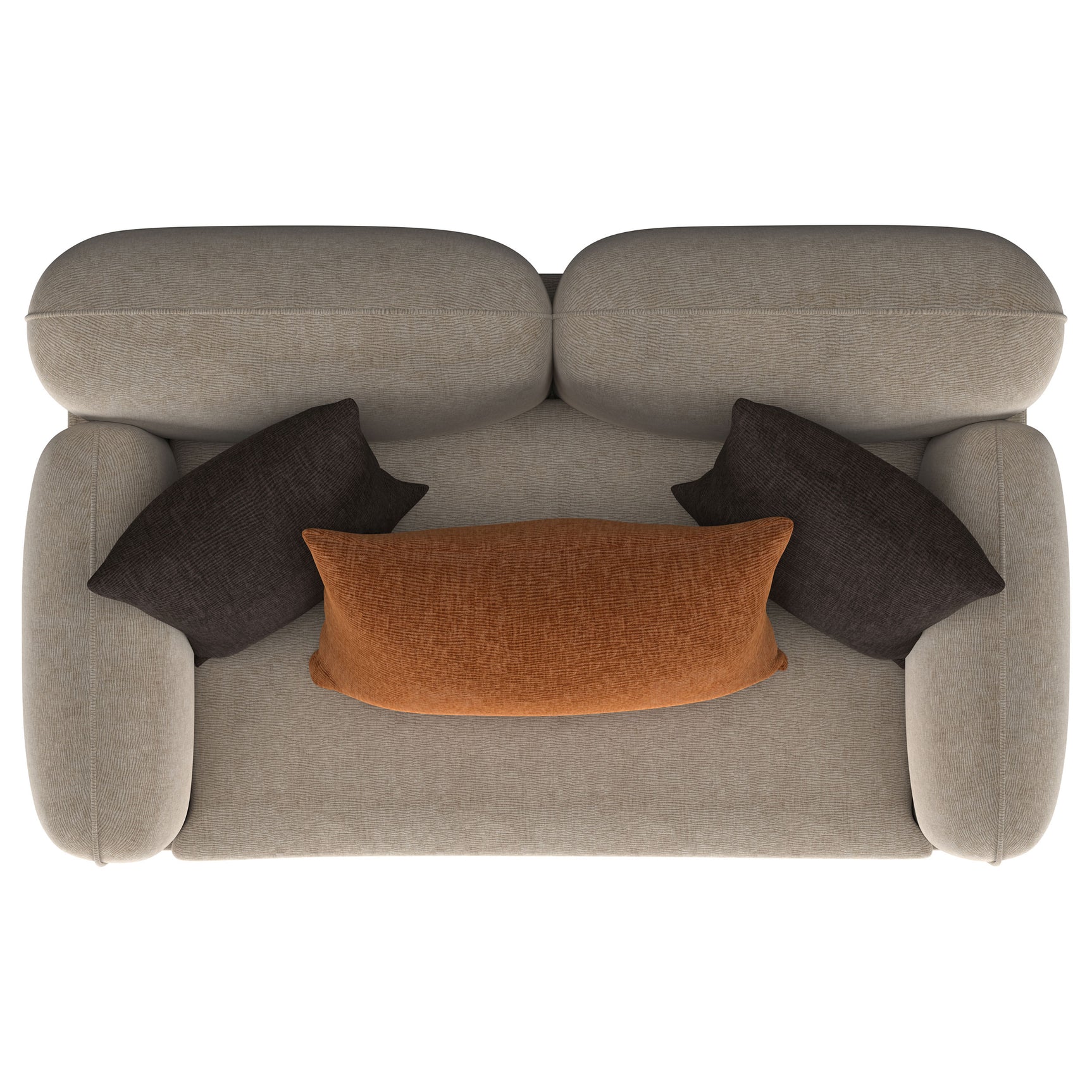 Jade Chenille Upholstered Sculpted Track Arm Loveseat Latte - Tampa Furniture Outlet
