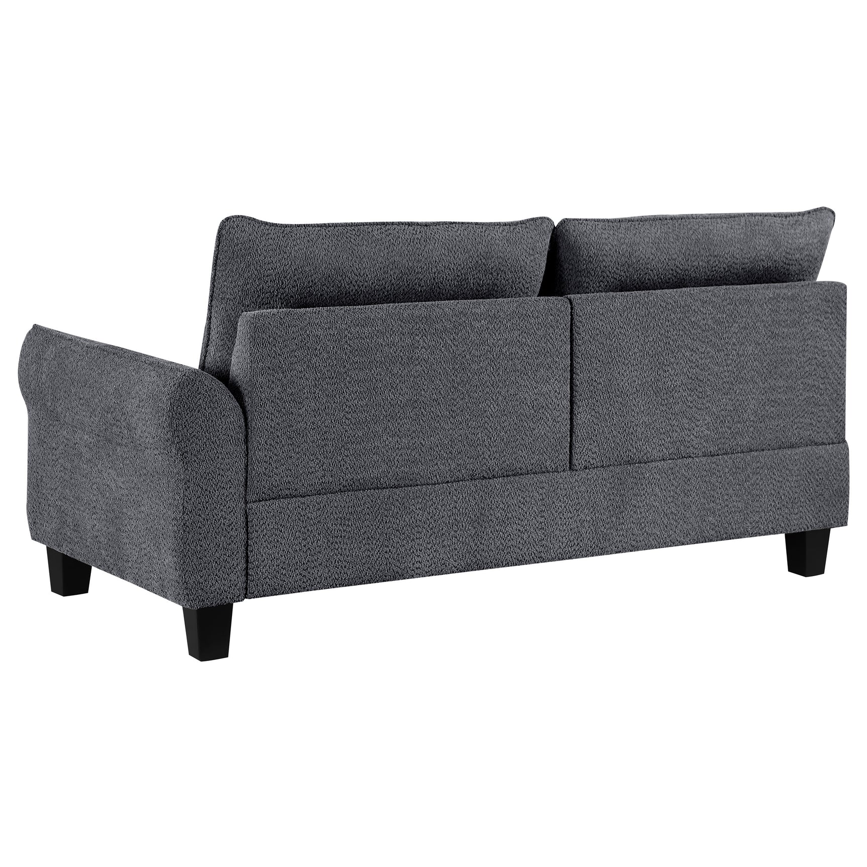 Caspian Upholstered Curved Arm Chaise Sectional Sofa Grey - Tampa Furniture Outlet