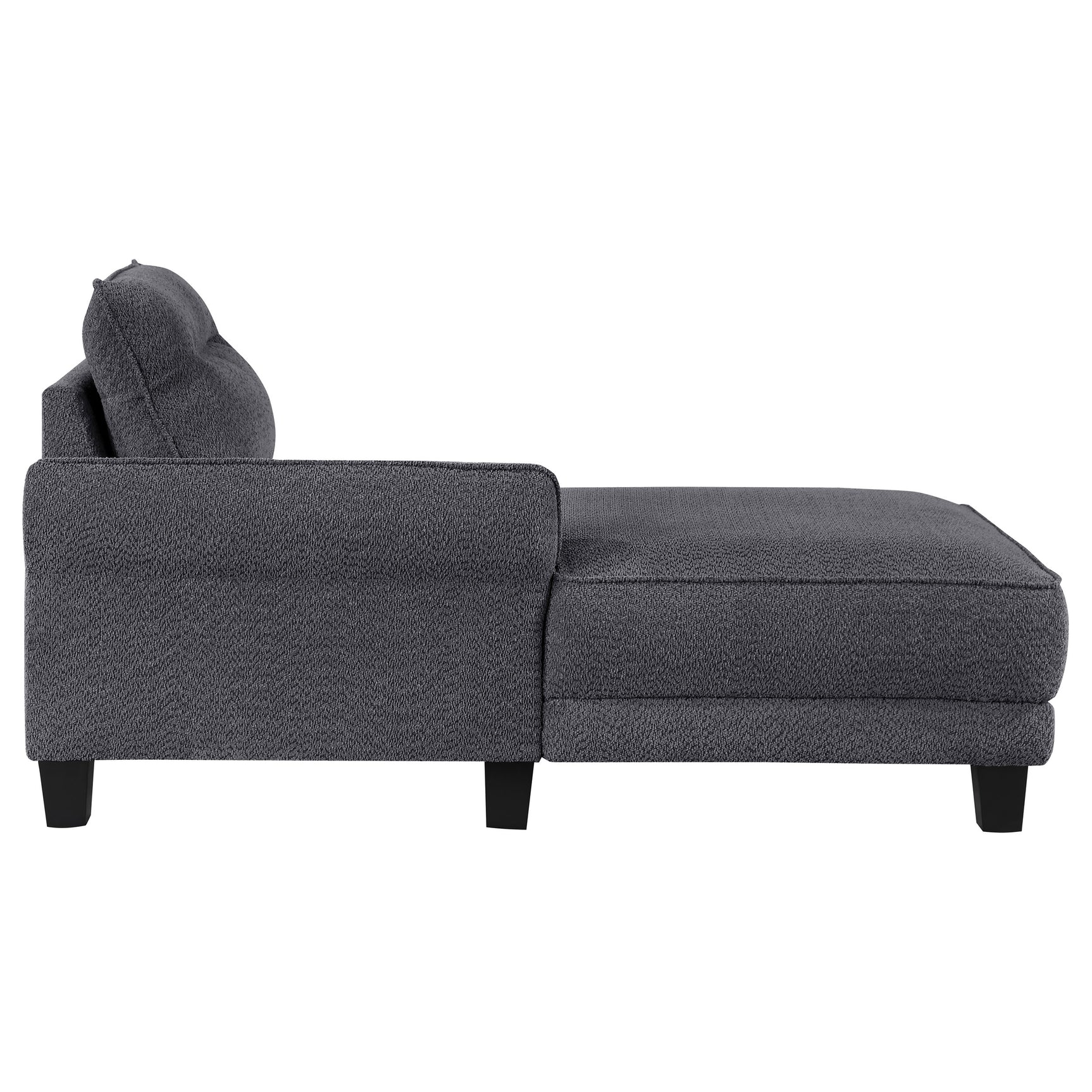 Caspian Upholstered Curved Arm Chaise Sectional Sofa Grey - Tampa Furniture Outlet