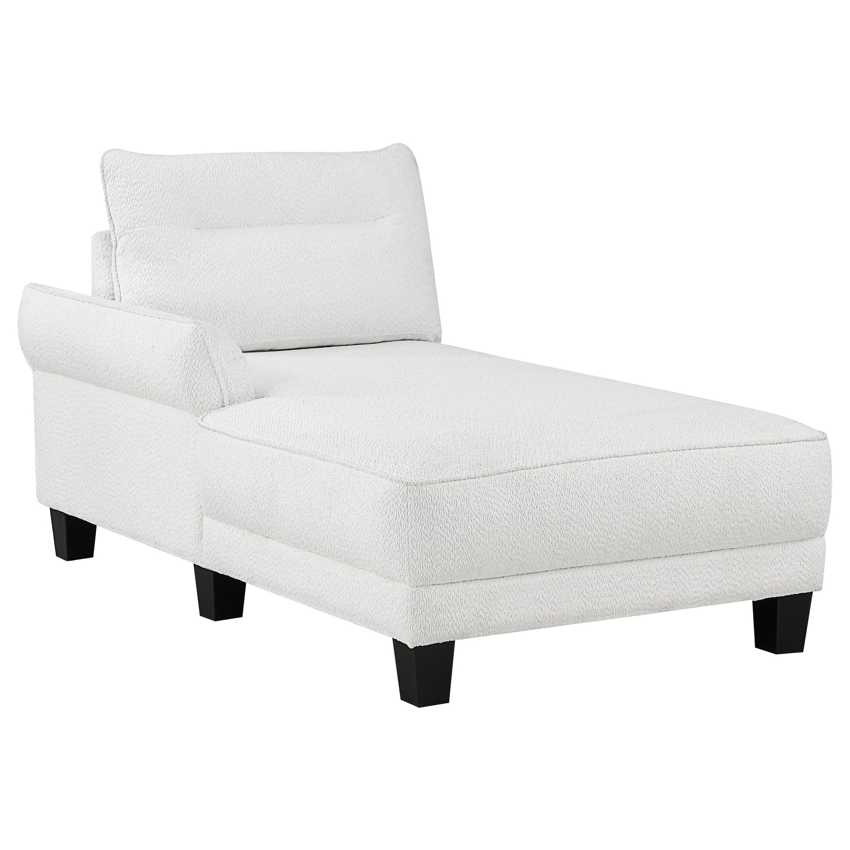 Caspian Upholstered Curved Arm Chaise Sectional Sofa White - Tampa Furniture Outlet