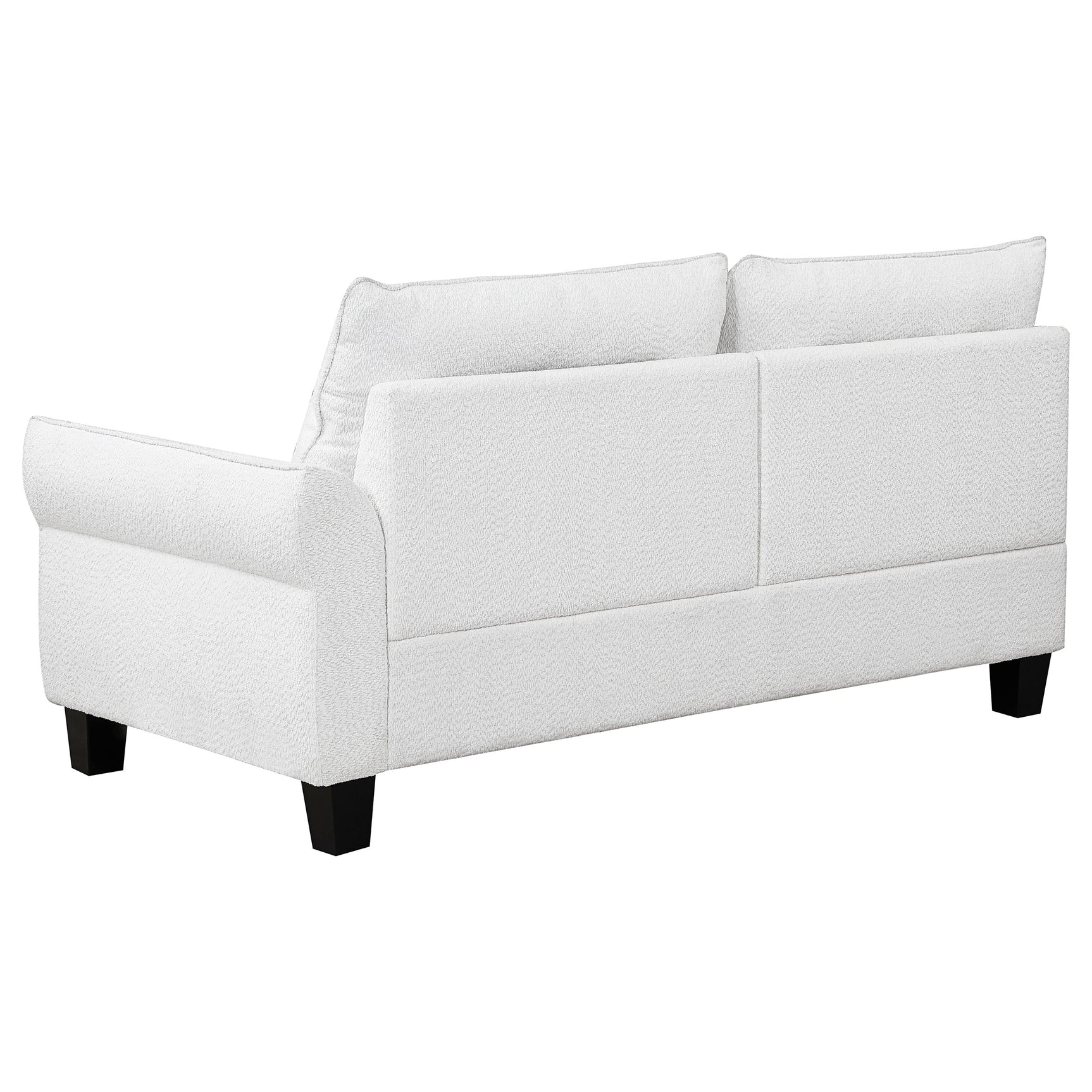 Caspian Upholstered Curved Arm Chaise Sectional Sofa White - Tampa Furniture Outlet