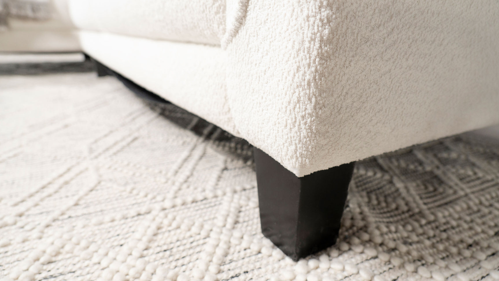 Caspian Upholstered Curved Arm Chaise Sectional Sofa White - Tampa Furniture Outlet