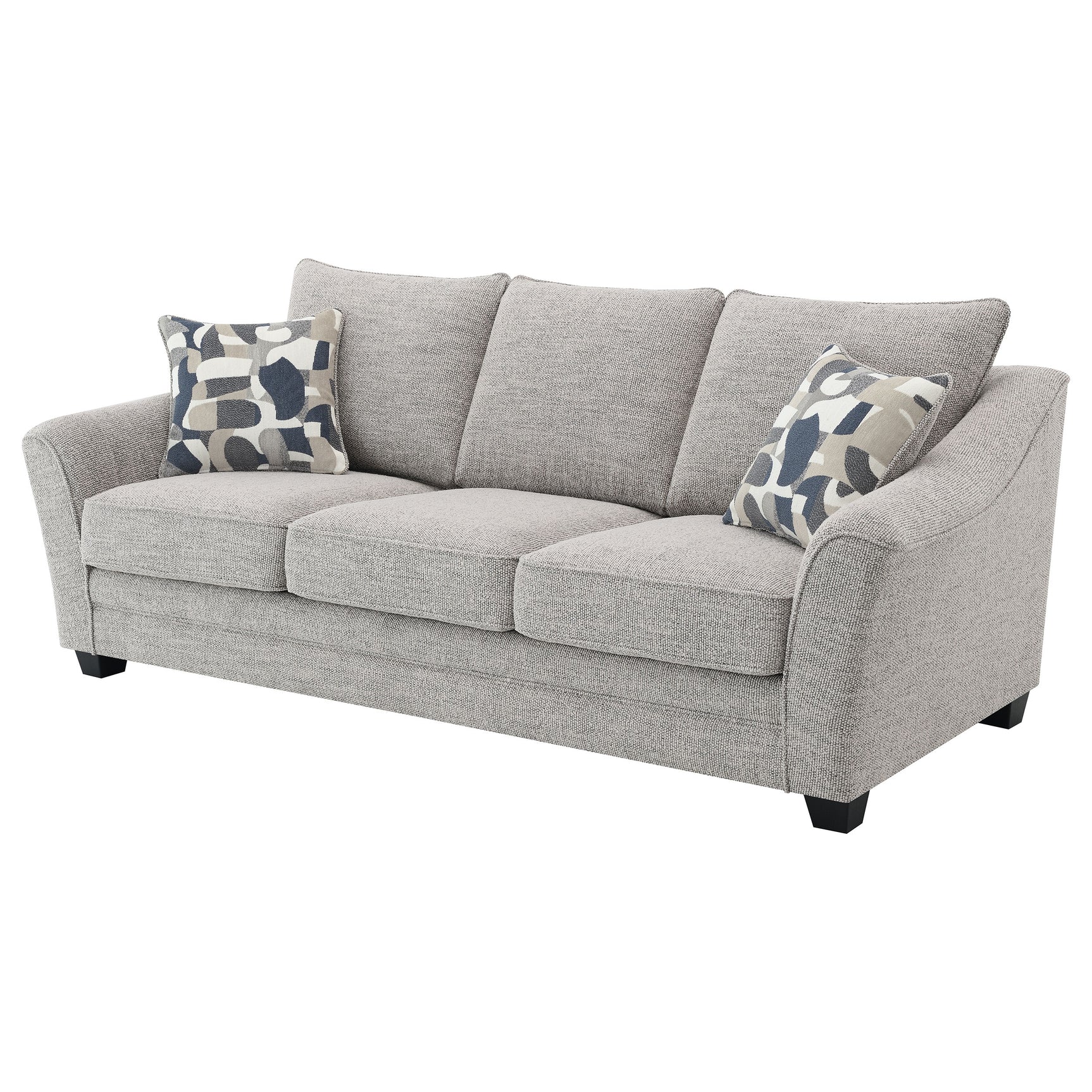 Tomkins Boucle Upholstered Sofa Light Grey - Tampa Furniture Outlet