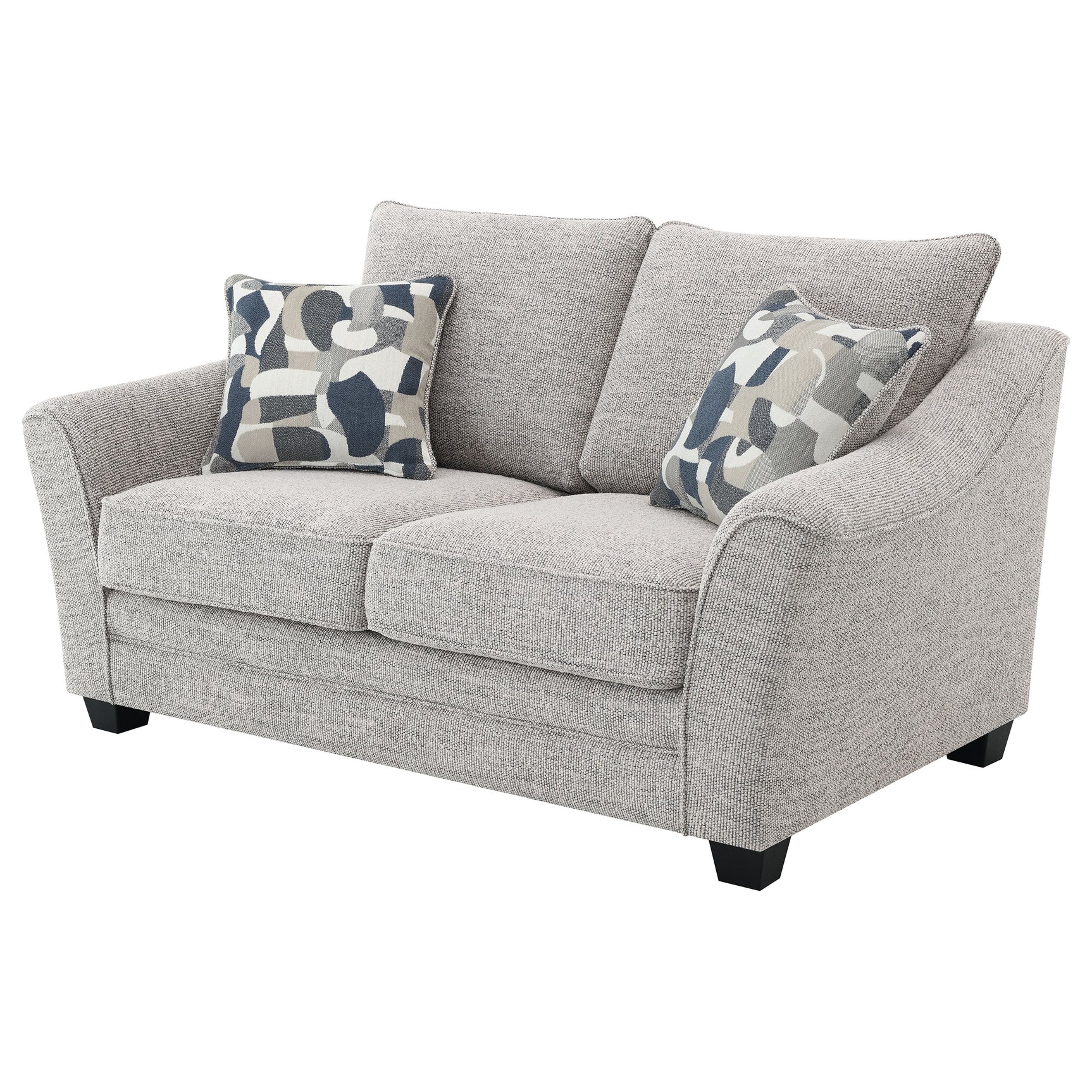 Tomkins Boucle Upholstered Loveseat Light Grey - Tampa Furniture Outlet
