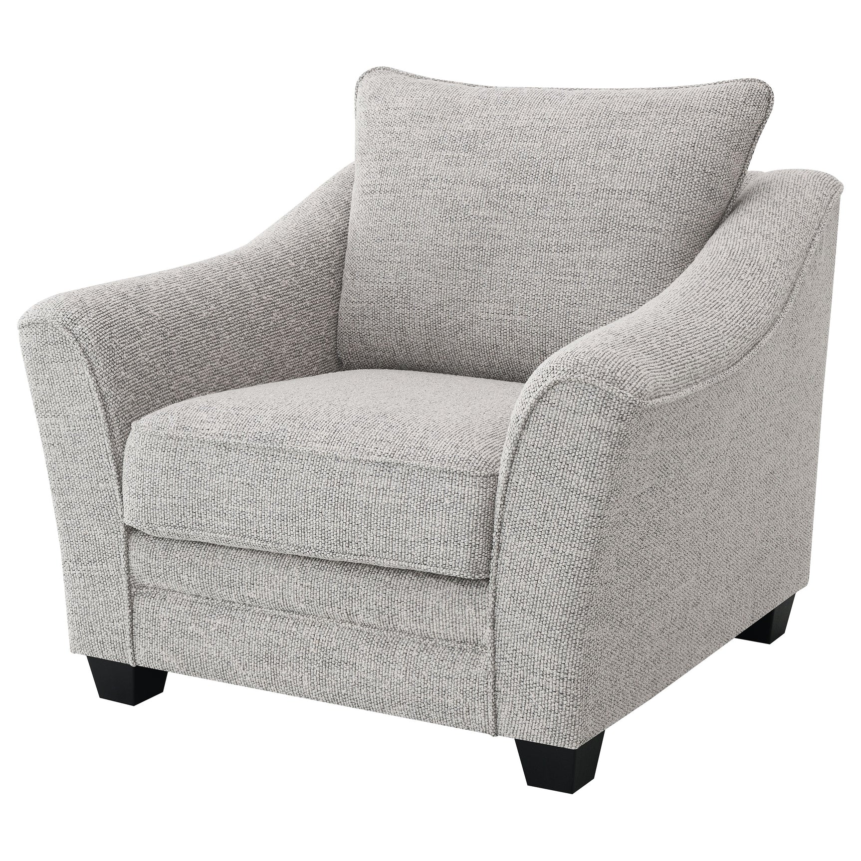 Tomkins Boucle Upholstered Chair Light Grey - Tampa Furniture Outlet