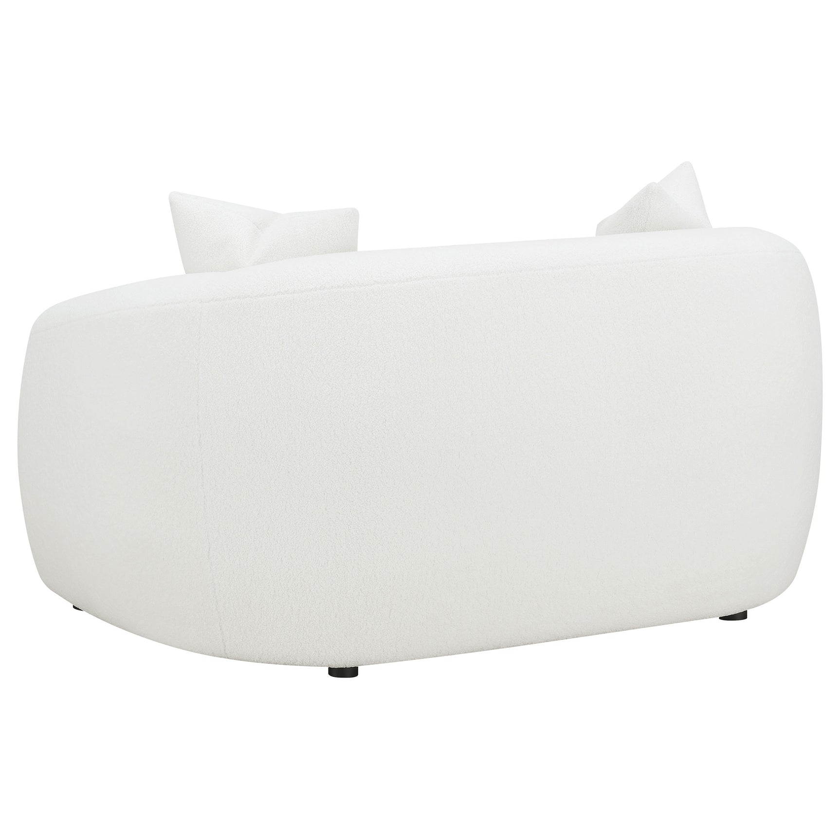 Isabella 2-piece Faux Sheepskin Upholstered Sofa Set Natural - Tampa Furniture Outlet