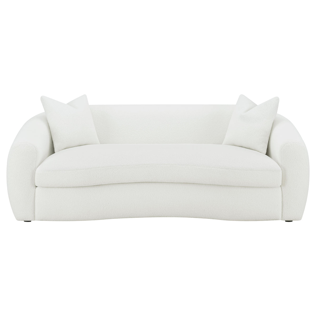 Isabella 3-piece Faux Sheepskin Upholstered Sofa Set Natural