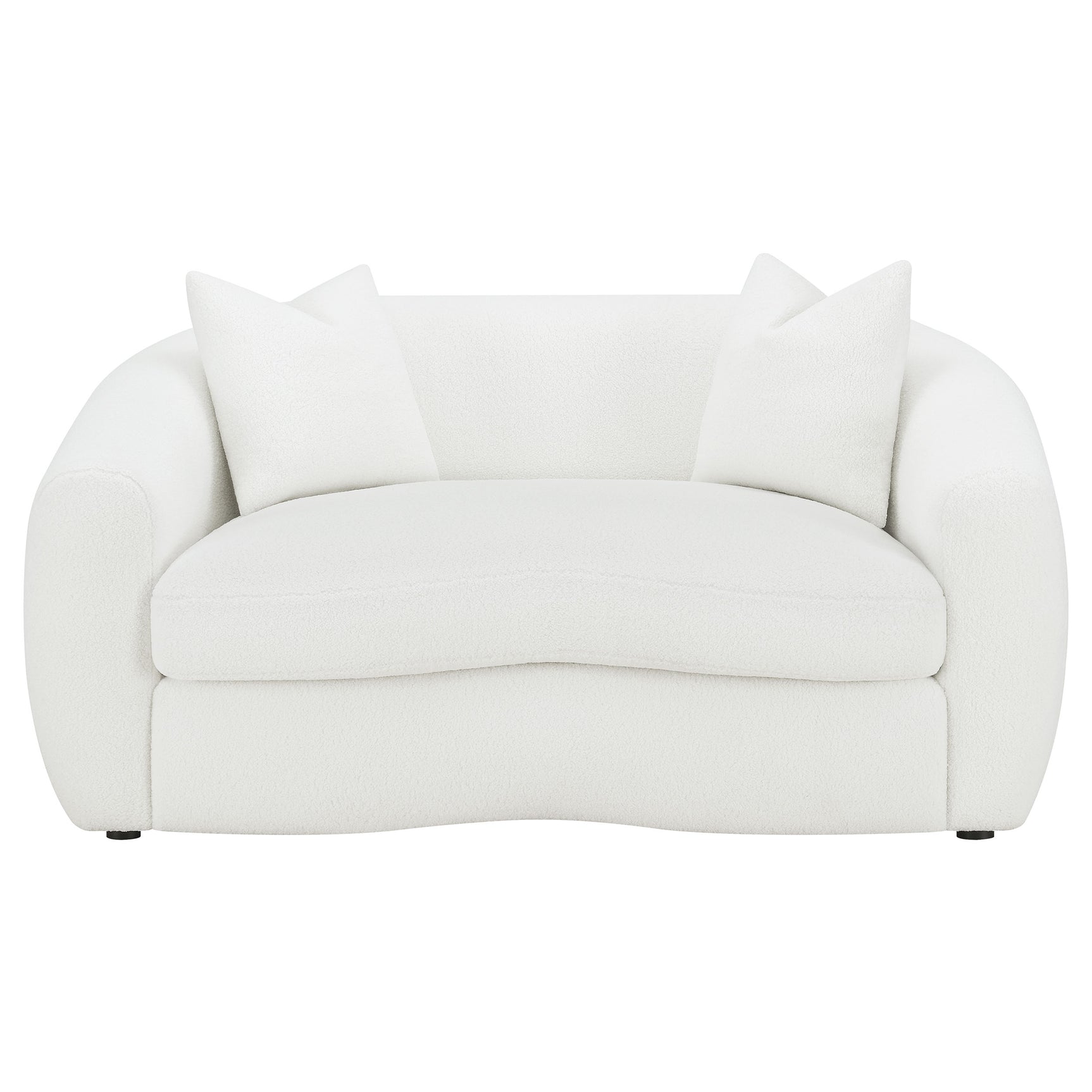 Isabella 3-piece Faux Sheepskin Upholstered Sofa Set Natural - Tampa Furniture Outlet