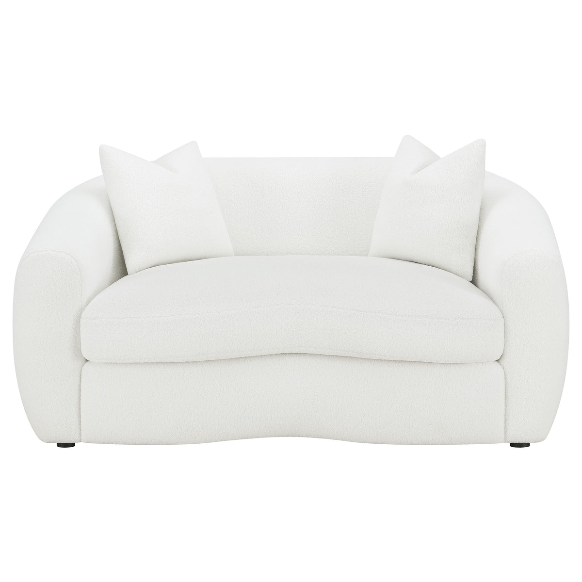 Isabella 3-piece Faux Sheepskin Upholstered Sofa Set Natural