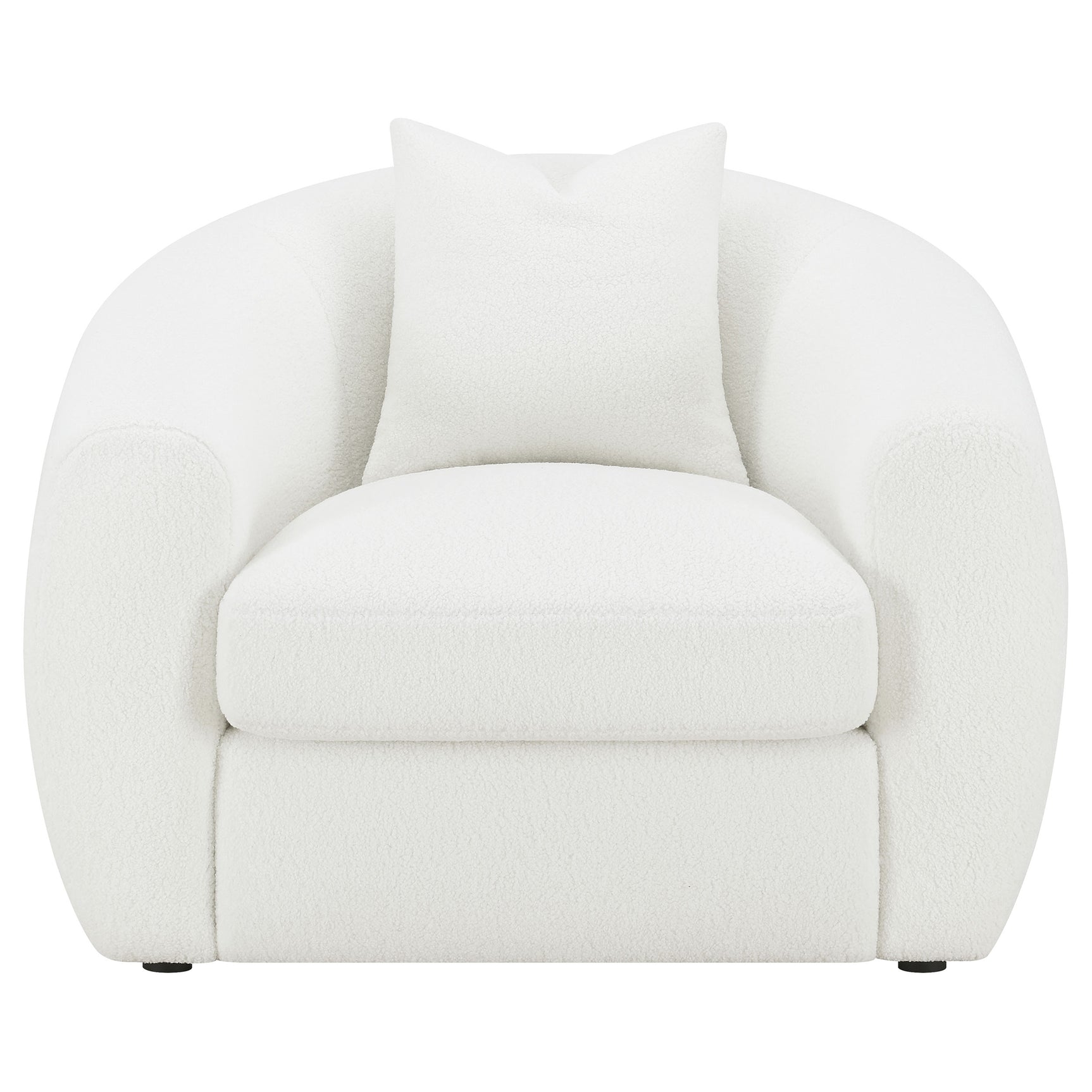 Isabella 3-piece Faux Sheepskin Upholstered Sofa Set Natural - Tampa Furniture Outlet