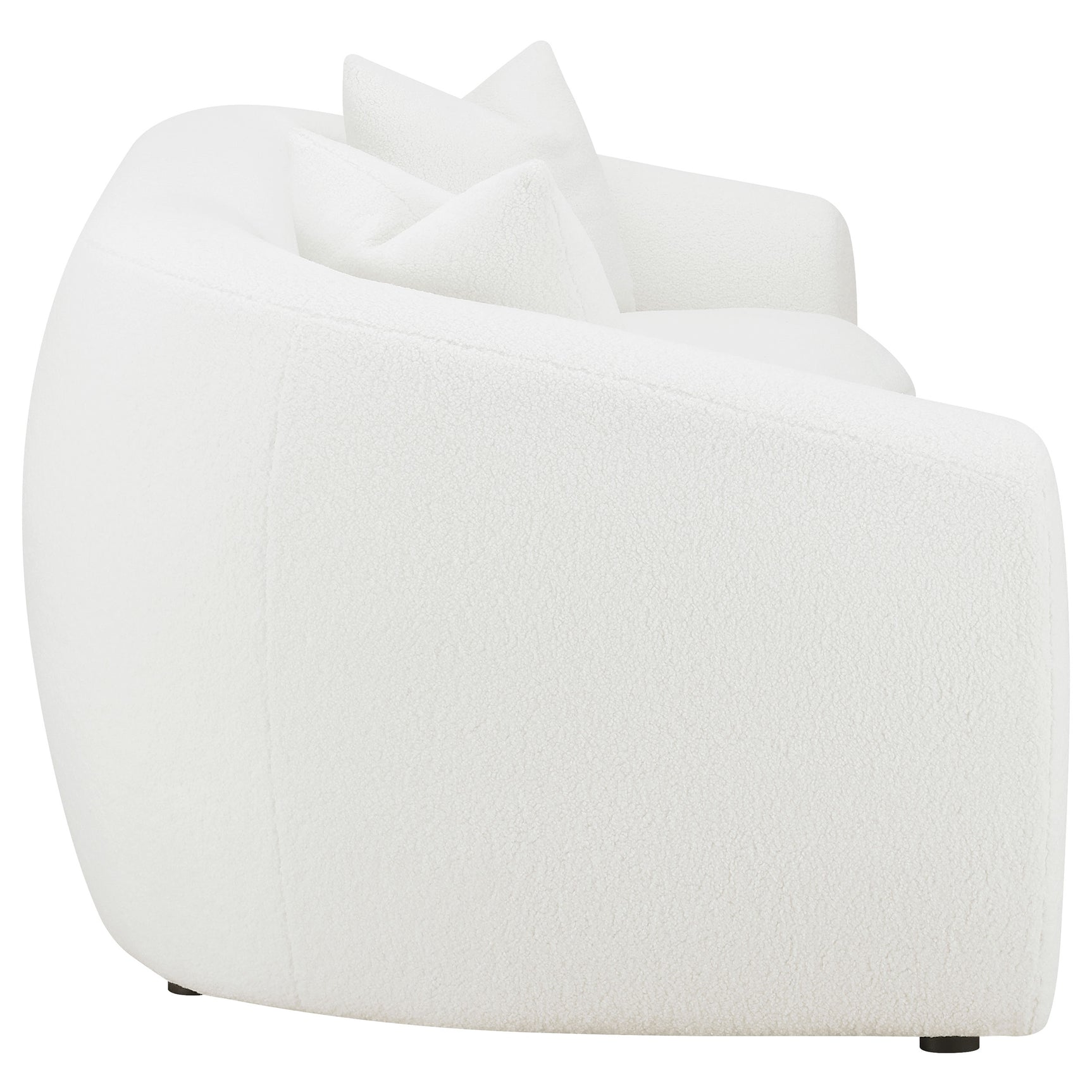 Isabella Faux Sheepskin Upholstered Sofa Natural - Tampa Furniture Outlet