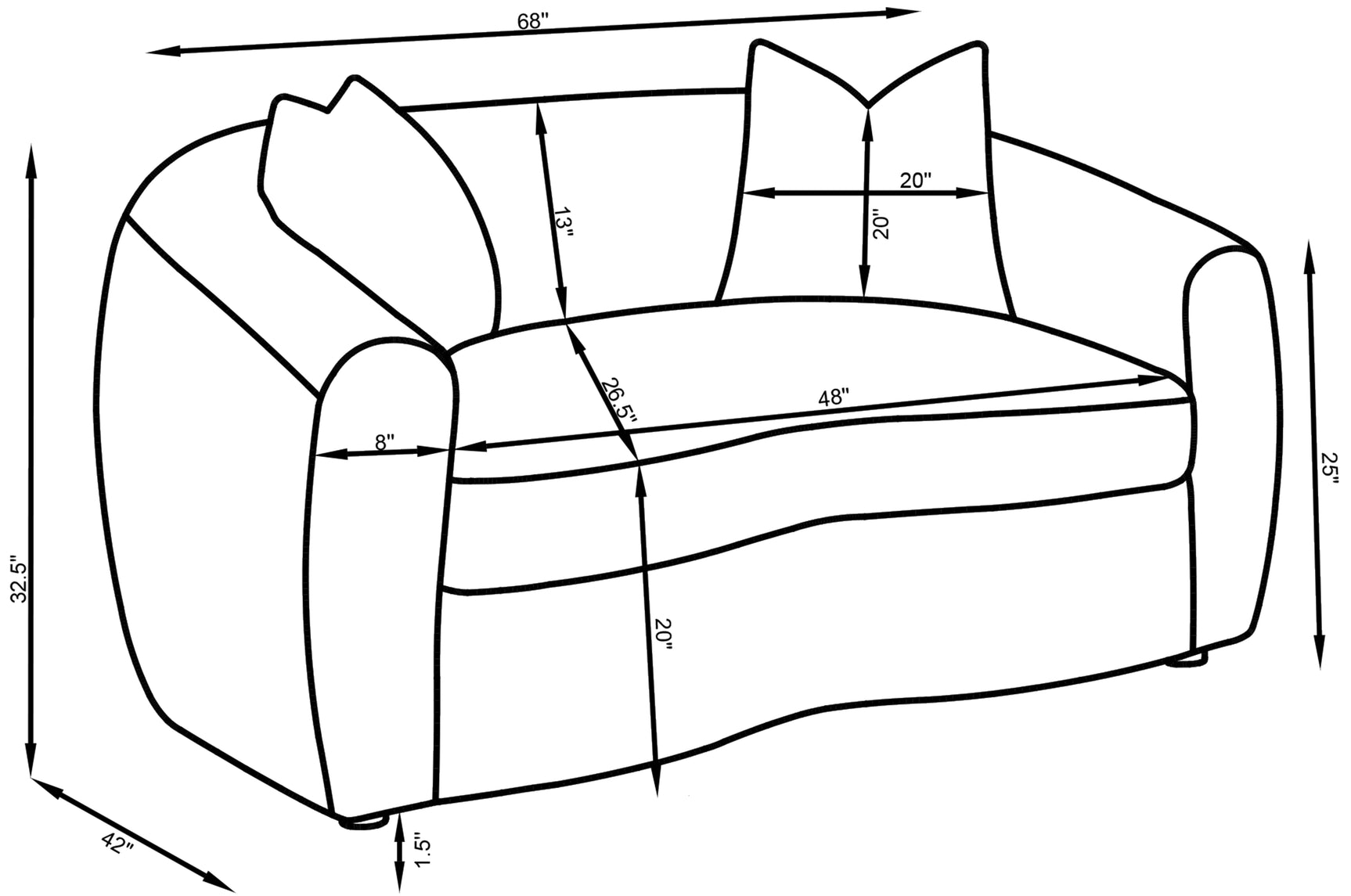 Isabella Faux Sheepskin Upholstered Loveseat Natural - Tampa Furniture Outlet