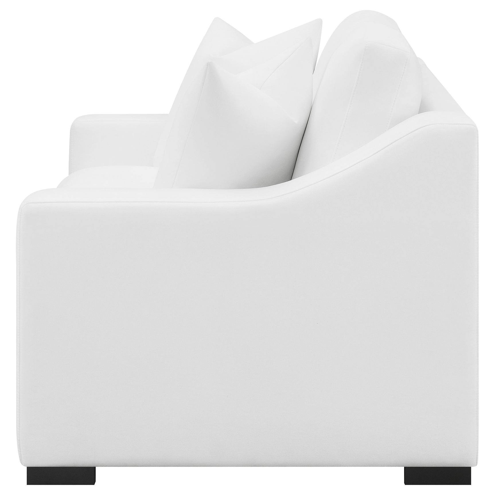Ashlyn Upholstered Sloped Arm Loveseat White - Tampa Furniture Outlet
