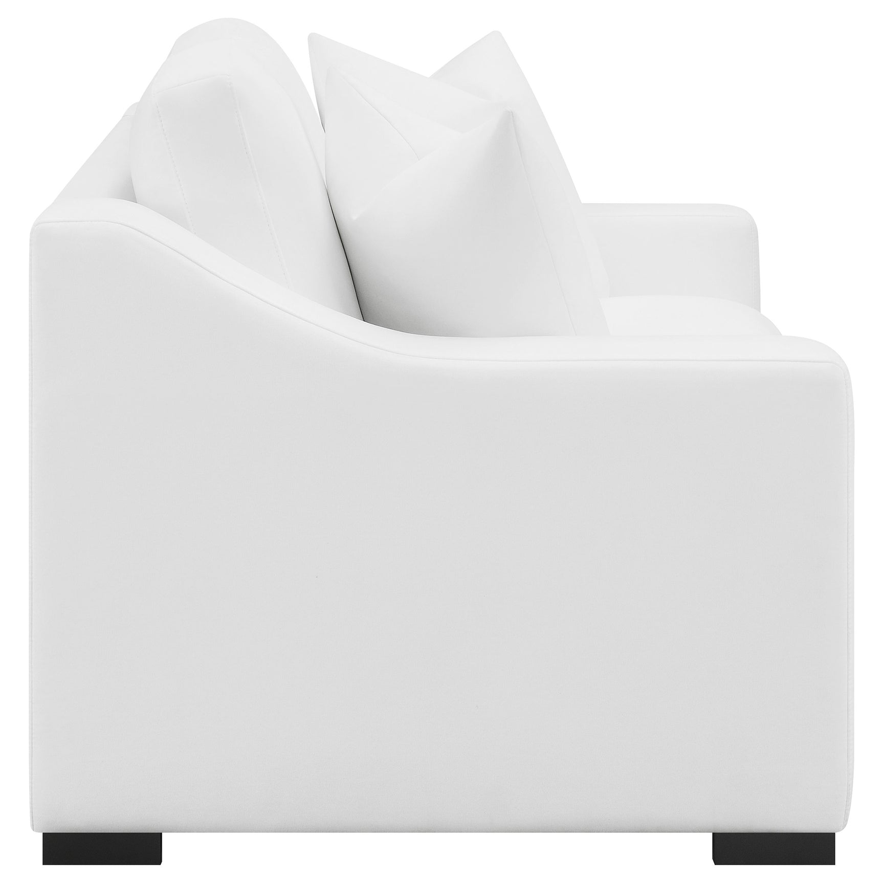 Ashlyn Upholstered Sloped Arm Loveseat White - Tampa Furniture Outlet
