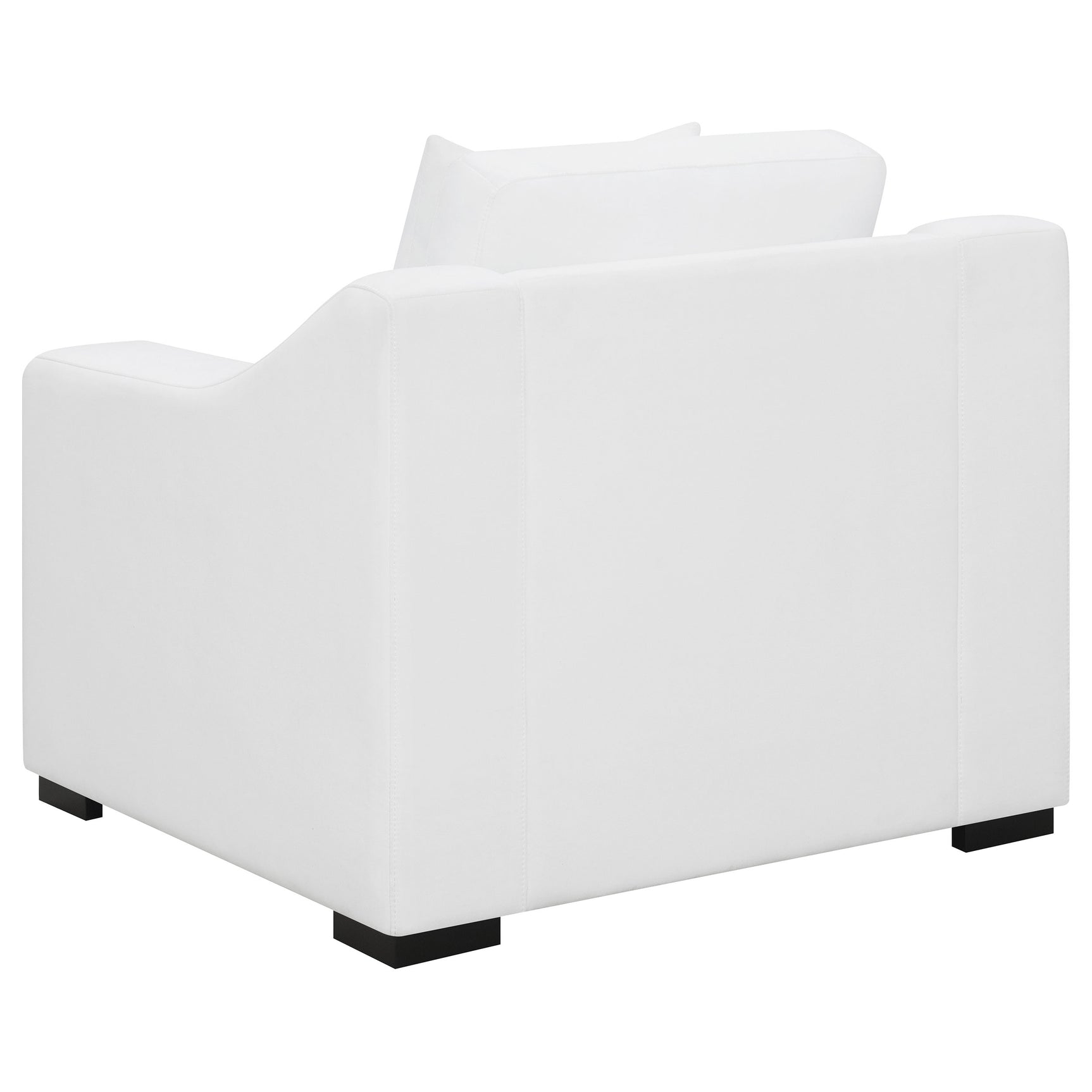 Ashlyn Upholstered Sloped Arm Accent Chair White - Tampa Furniture Outlet