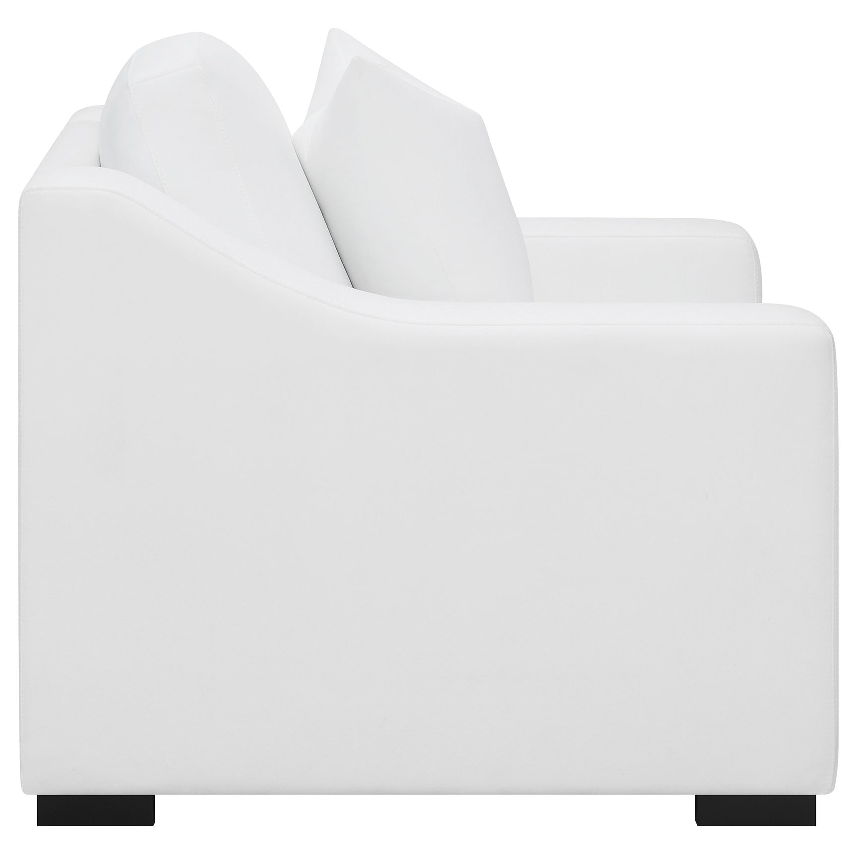 Ashlyn Upholstered Sloped Arm Accent Chair White - Tampa Furniture Outlet