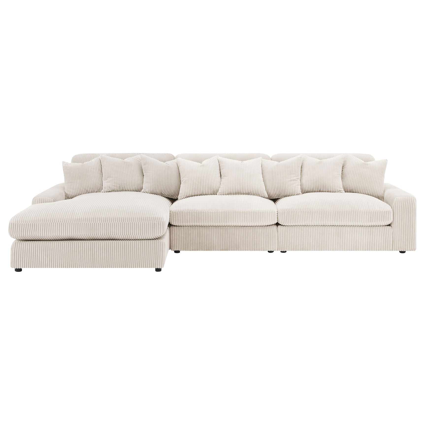 Blaine Upholstered Reversible Chaise Sectional Sofa Sand - Tampa Furniture Outlet