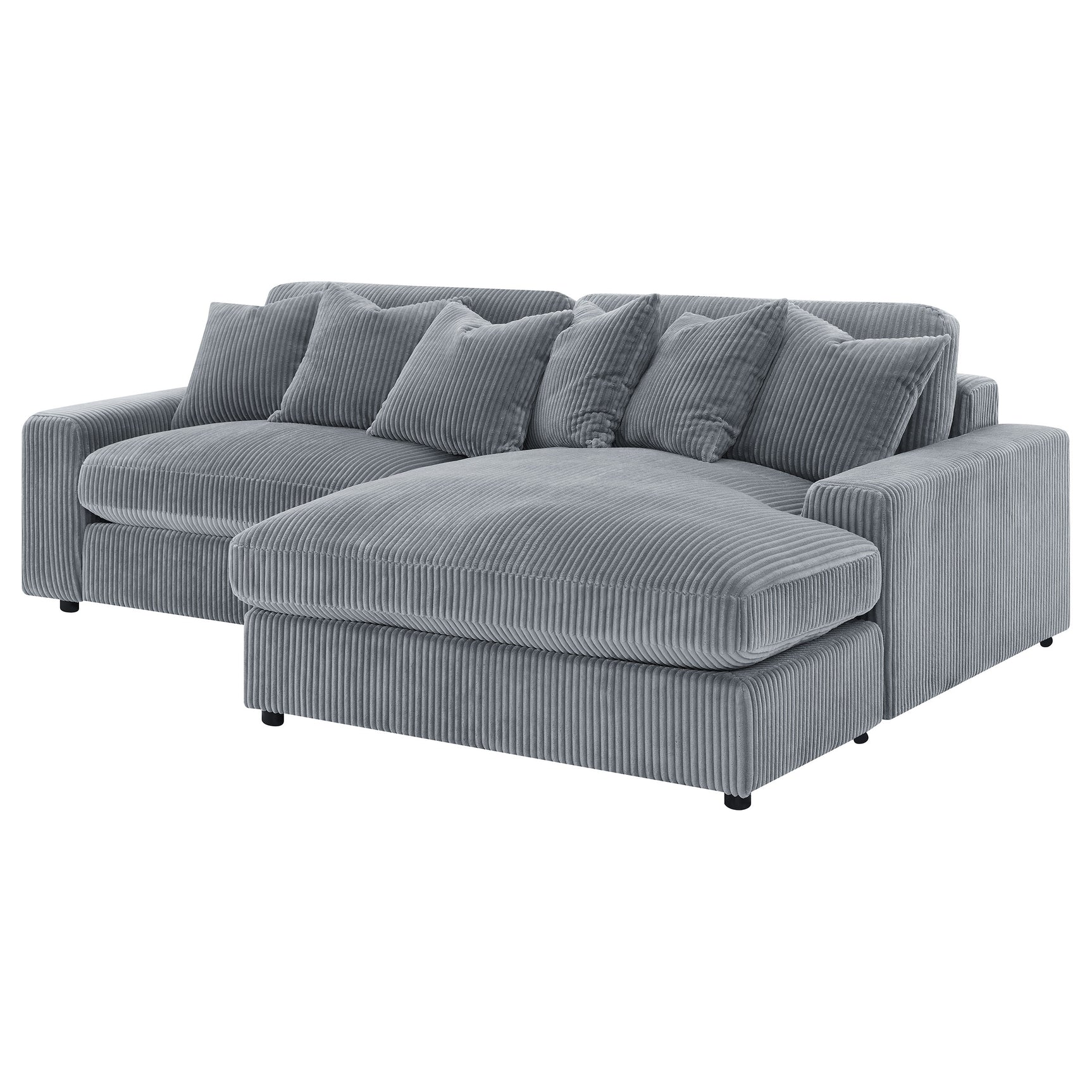 Blaine Upholstered Reversible Chaise Sectional Sofa Fog - Tampa Furniture Outlet