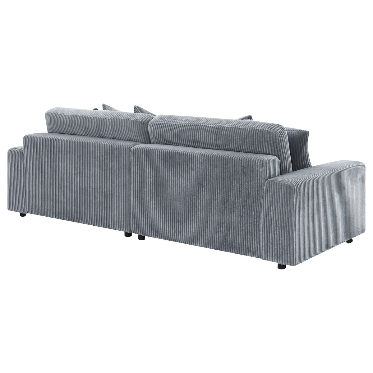 Blaine Upholstered Reversible Chaise Sectional Sofa Fog