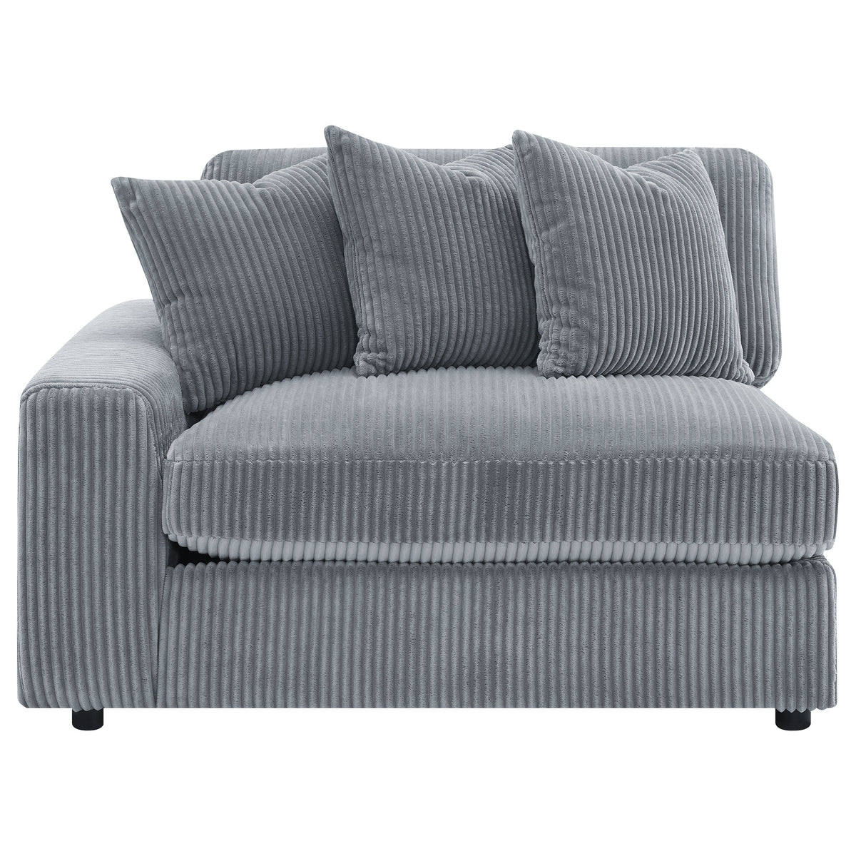 Blaine Upholstered Reversible Chaise Sectional Sofa Fog