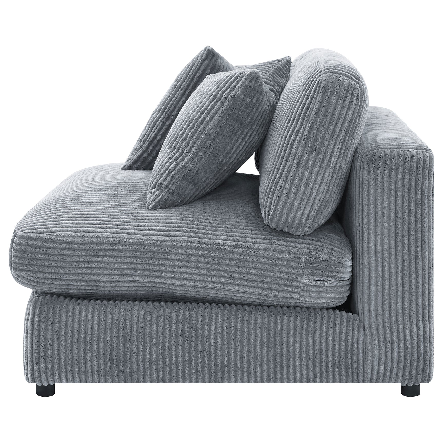Blaine Upholstered Armless Chair Fog - Tampa Furniture Outlet