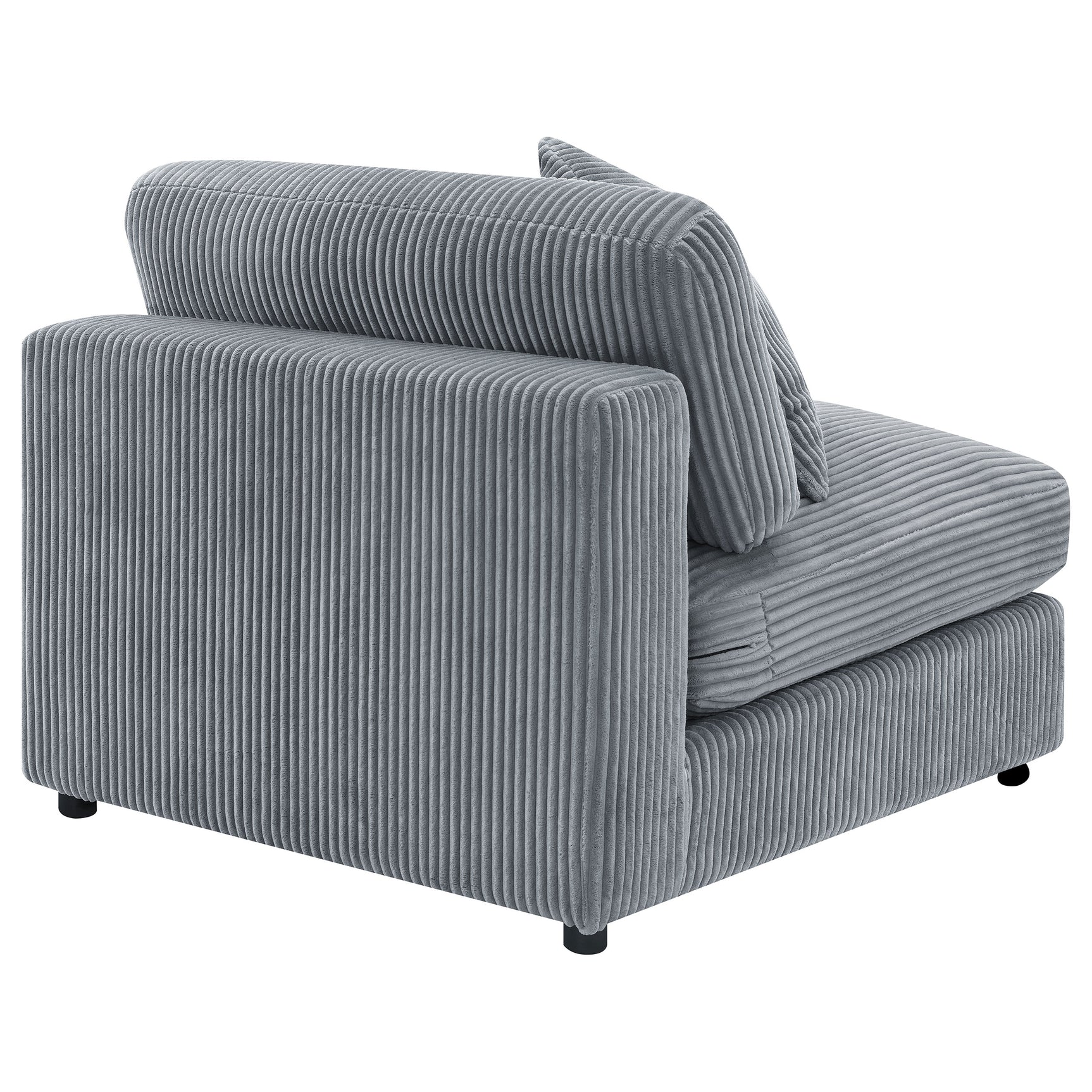 Blaine Upholstered Armless Chair Fog - Tampa Furniture Outlet