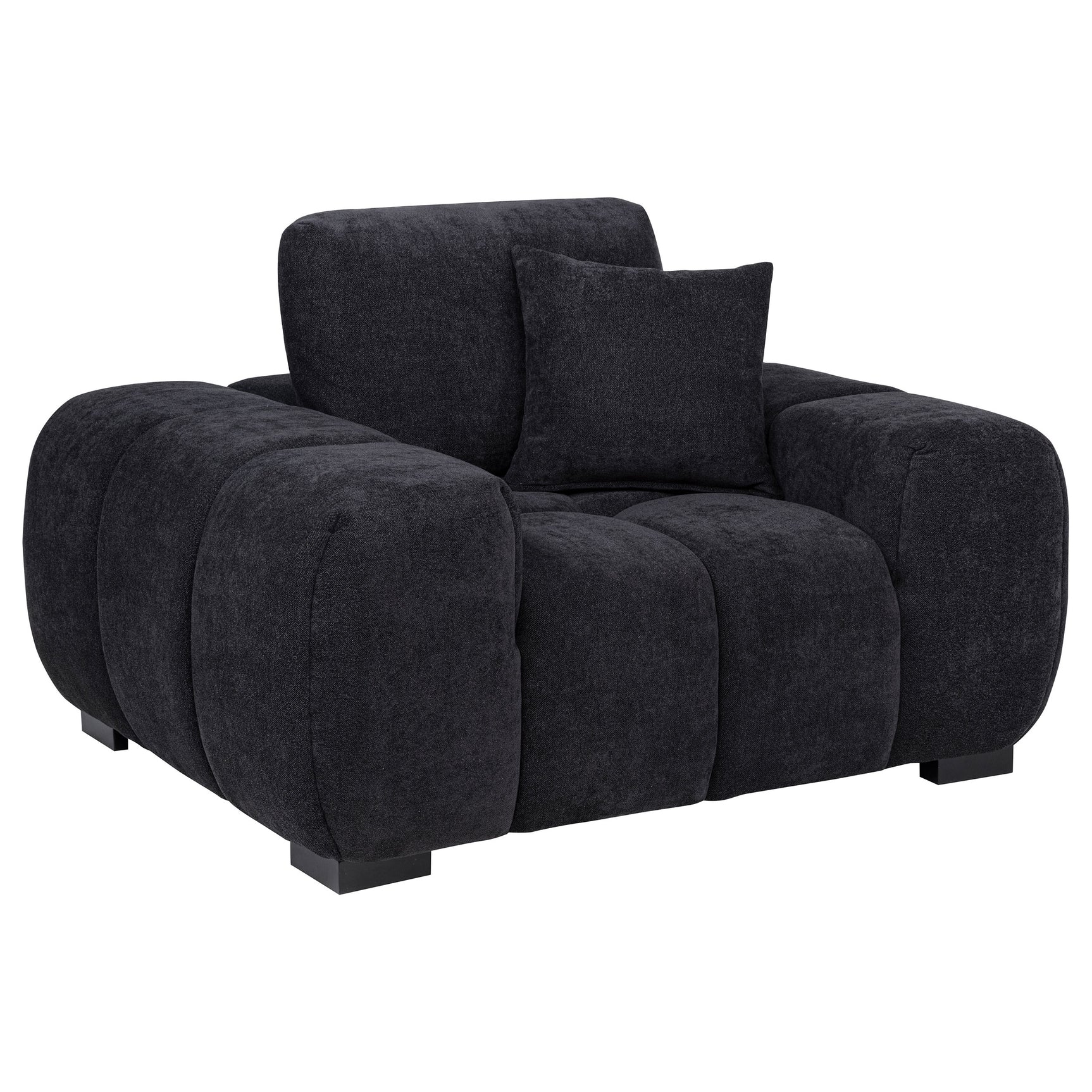 Tampa Furniture Outlet - Coaster - Octavia Upholstered Track Arm Accent Chair Black - 511063