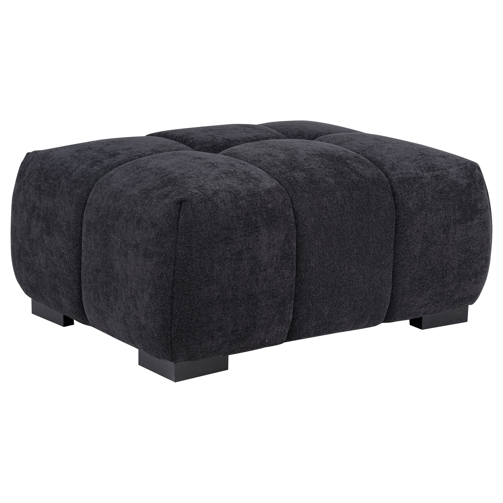 Tampa Furniture Outlet - Coaster - Octavia Upholstered Rectangular Ottoman Black - 511064