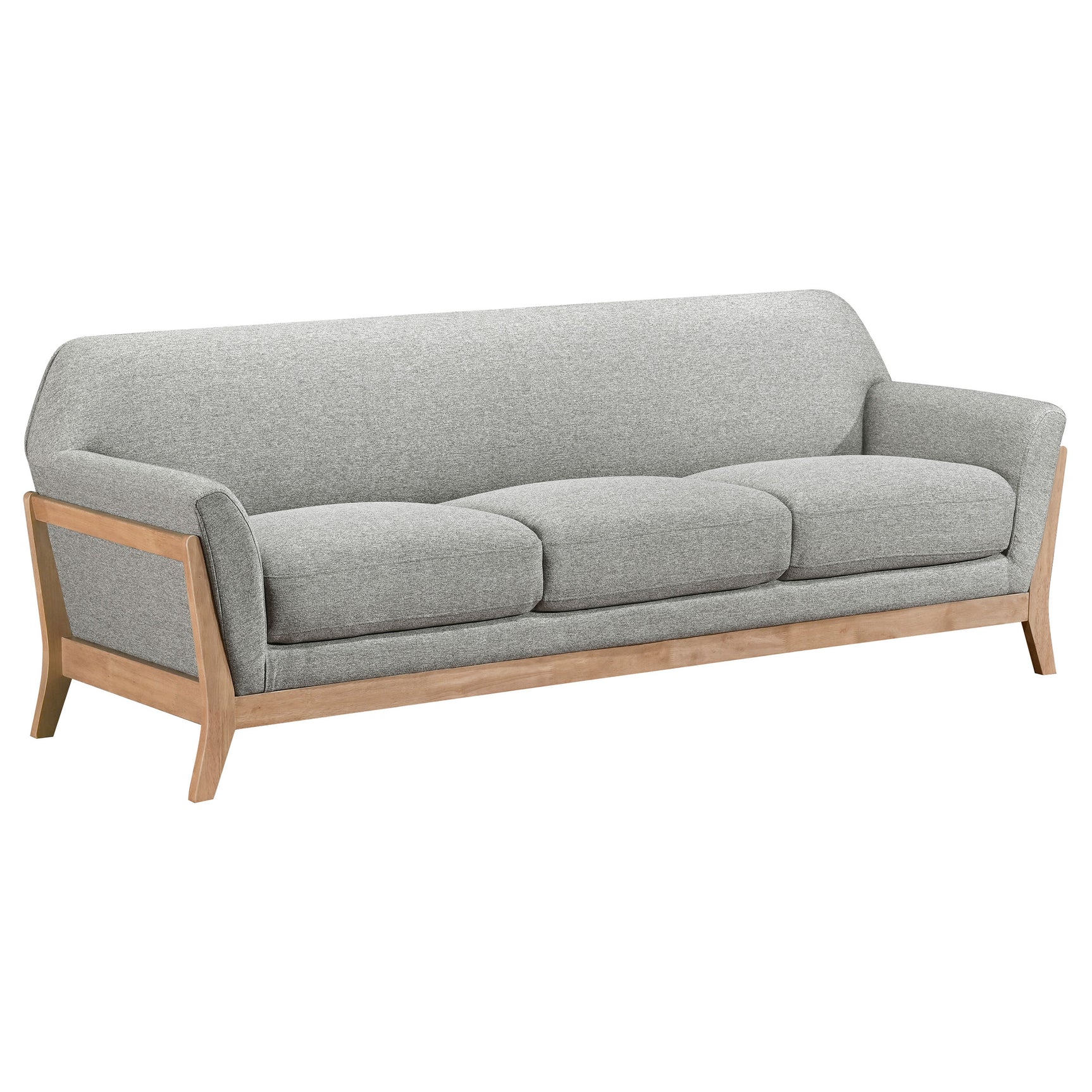 Tampa Furniture Outlet - Coaster - Vaughn Fabric Upholstered Flared Arm Sofa Grey - 511071