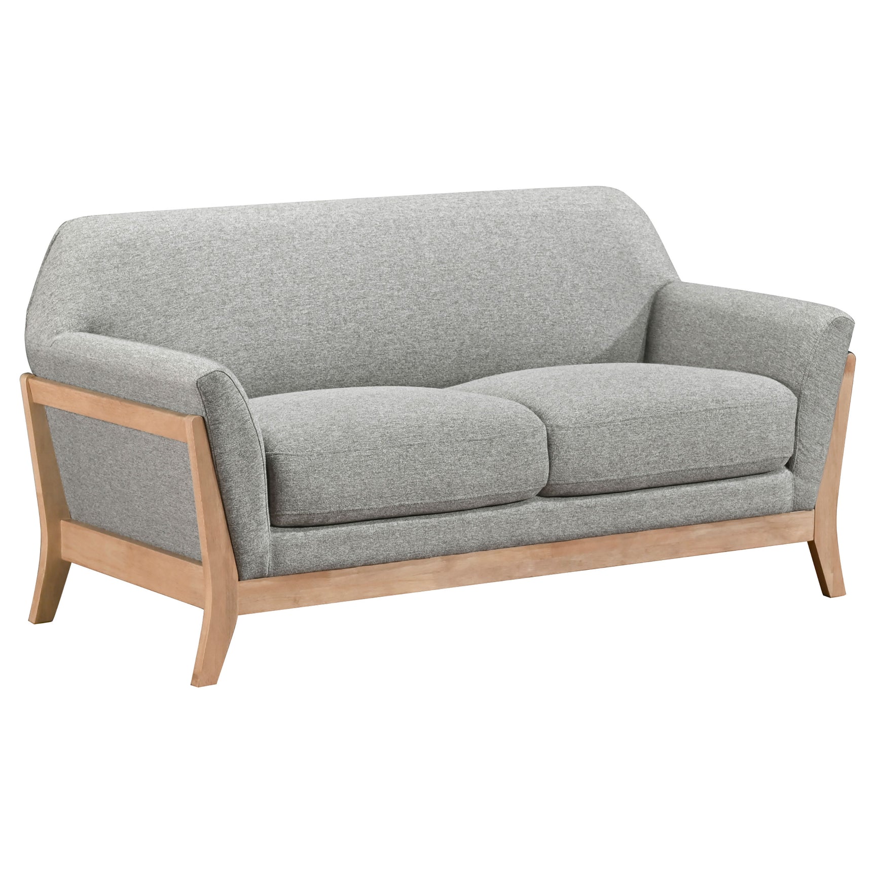 Tampa Furniture Outlet - Coaster - Vaughn Fabric Upholstered Flared Arm Loveseat Grey - 511072
