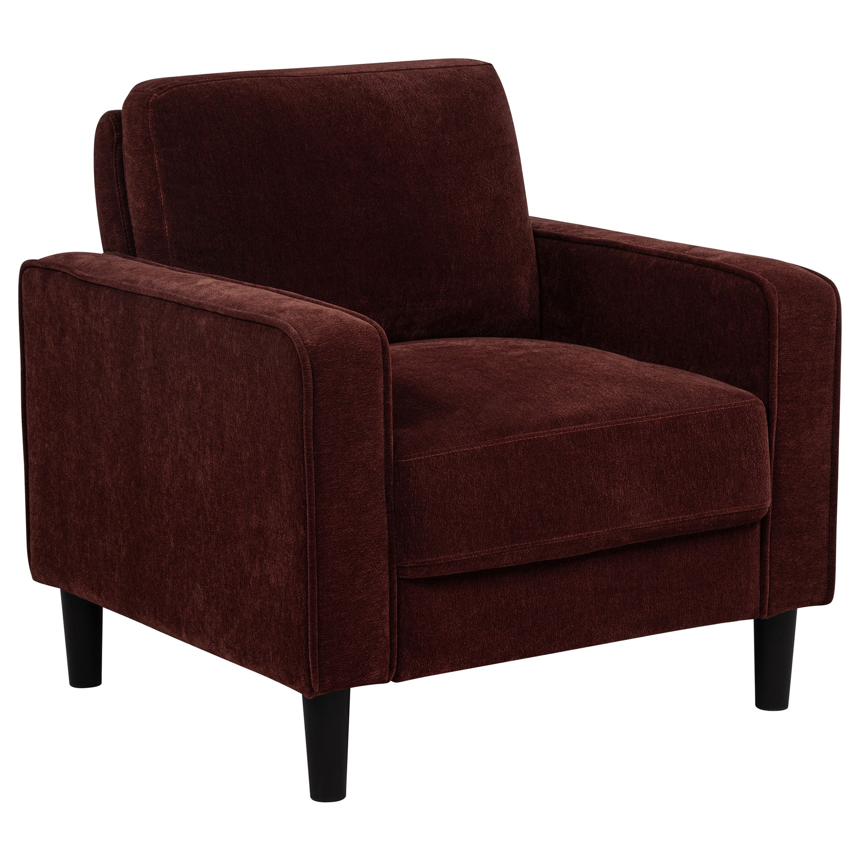 Tampa Furniture Outlet - Coaster - Ruth Fabric Upholstered Track Arm Accent Chair Rust Red - 511213
