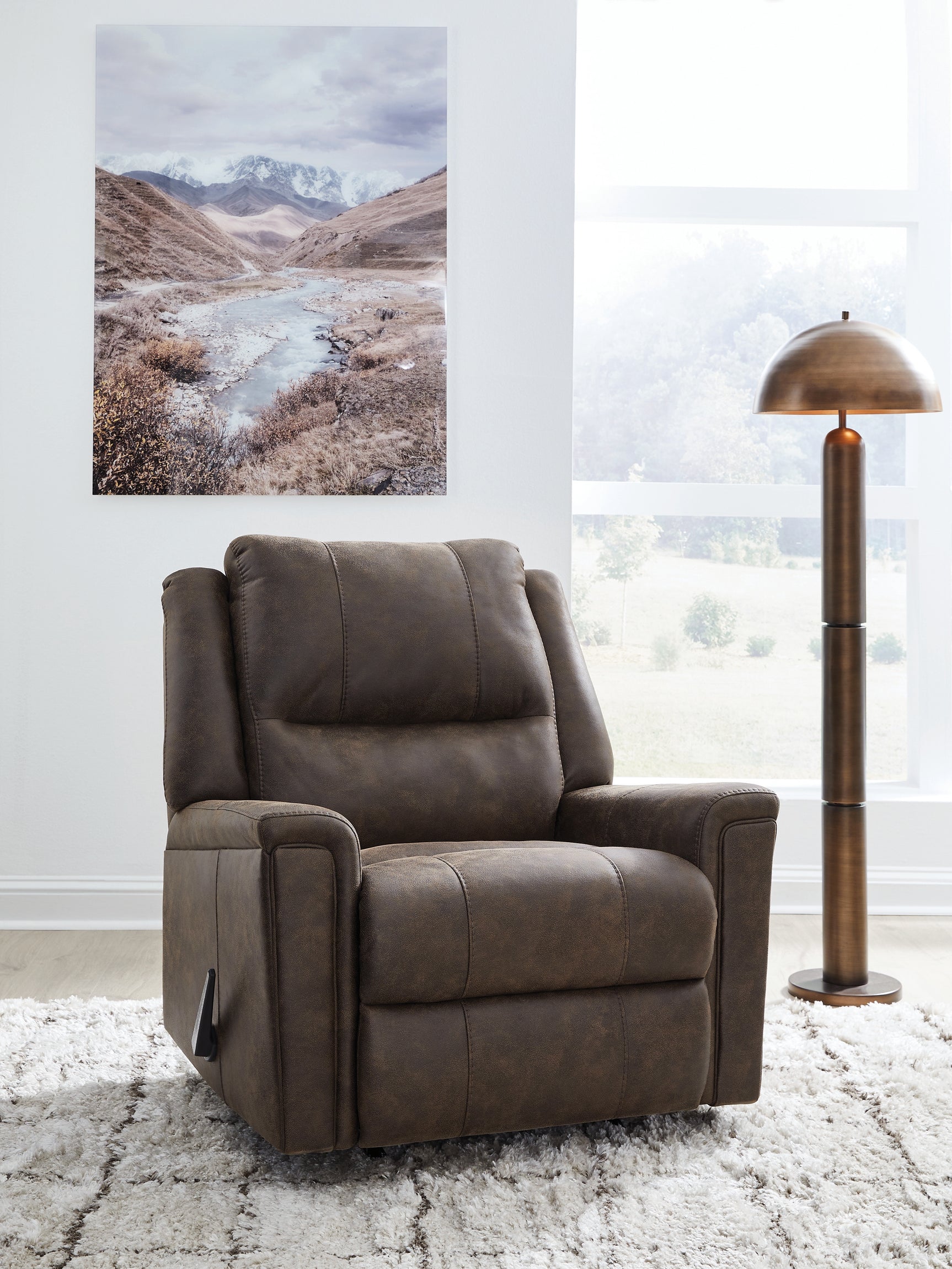 Tampa Furniture Outlet - Ashley Furniture - Lixtowel Living Room - Rocker Recliner / Walnut - PC5300425